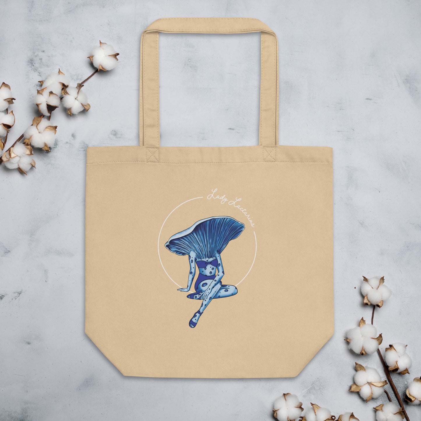 Lady Lactarius | Eco-Friendly Tote Bag | Sexy Mushroom Pinup Girl