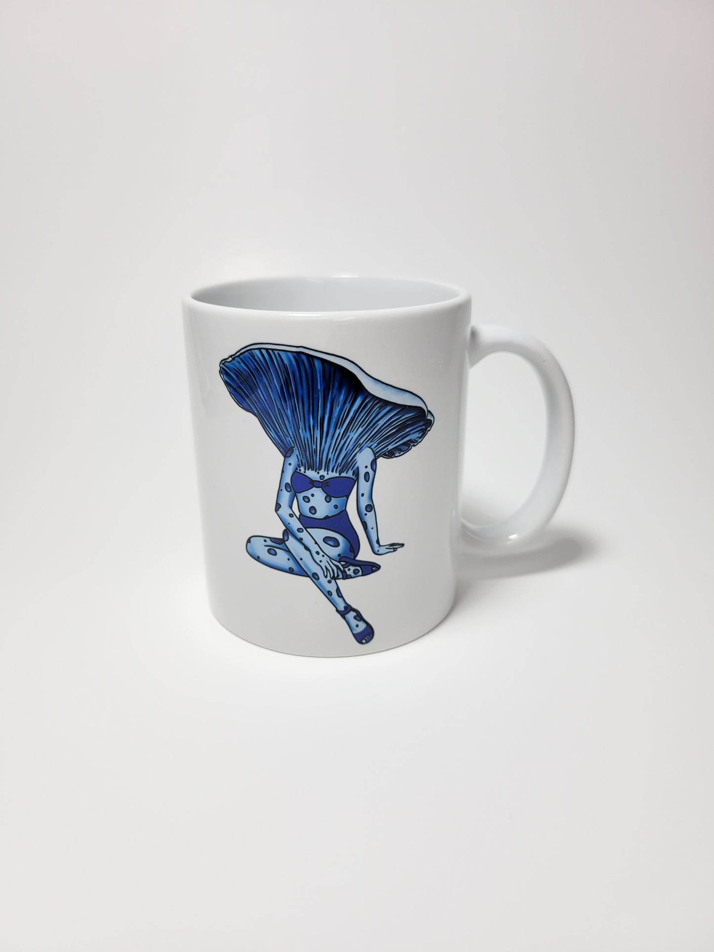 Lady Lactarius Coffee Mug | Mushroom Pinup Girl Artwork | Unique Mushroom Design on Ceramic Cup | 11oz/15oz Sizes