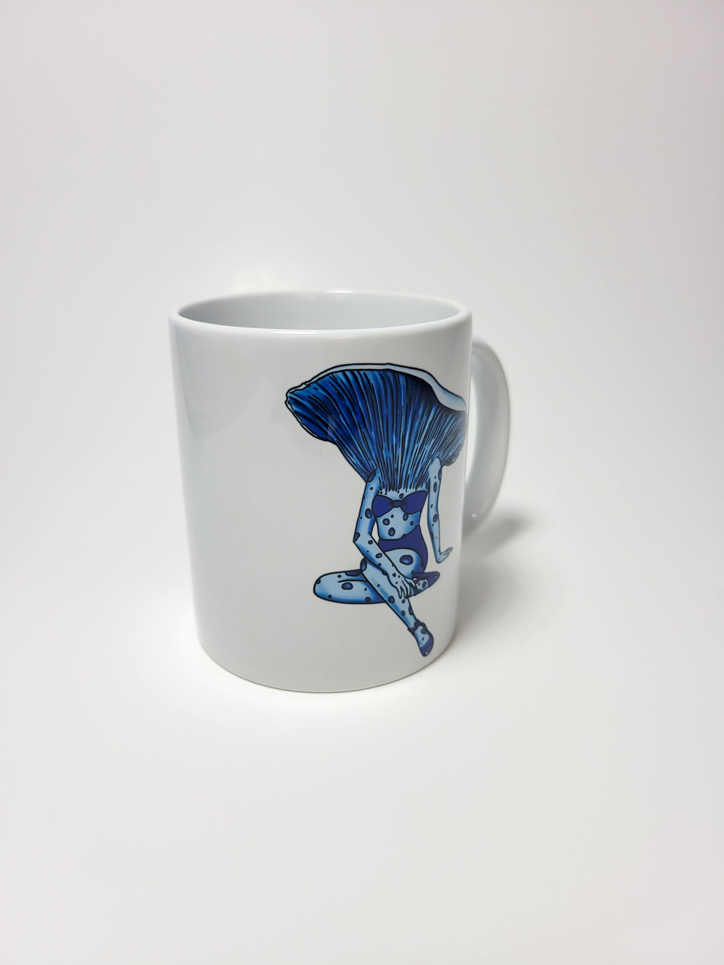 Lady Lactarius Coffee Mug | Mushroom Pinup Girl Artwork | Unique Mushroom Design on Ceramic Cup | 11oz/15oz Sizes