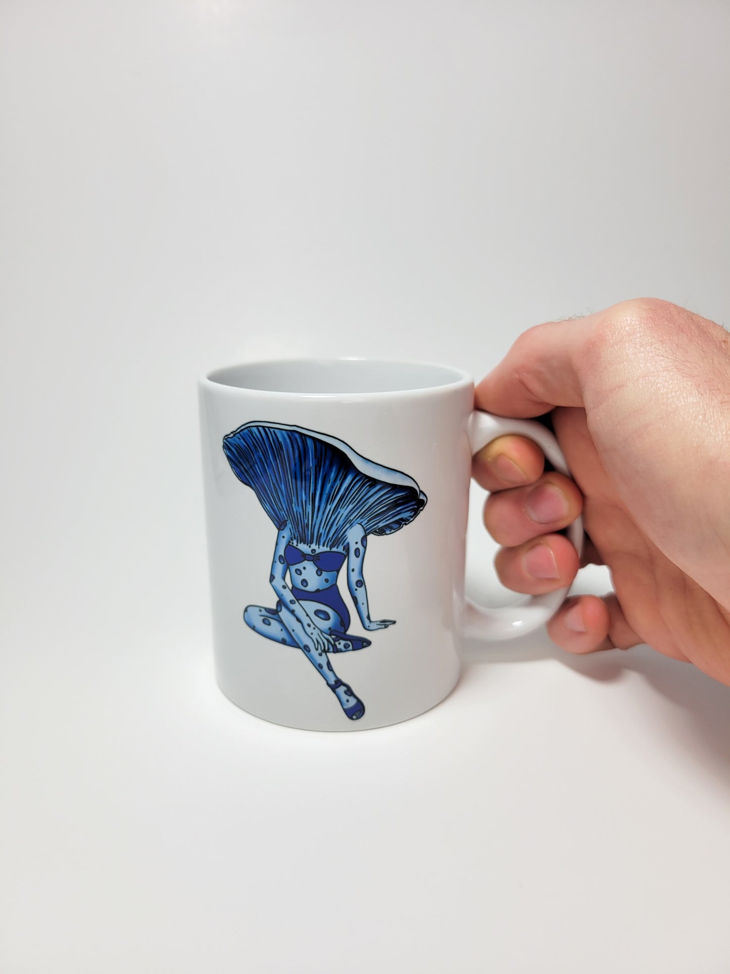 Lady Lactarius Coffee Mug | Mushroom Pinup Girl Artwork | Unique Mushroom Design on Ceramic Cup | 11oz/15oz Sizes