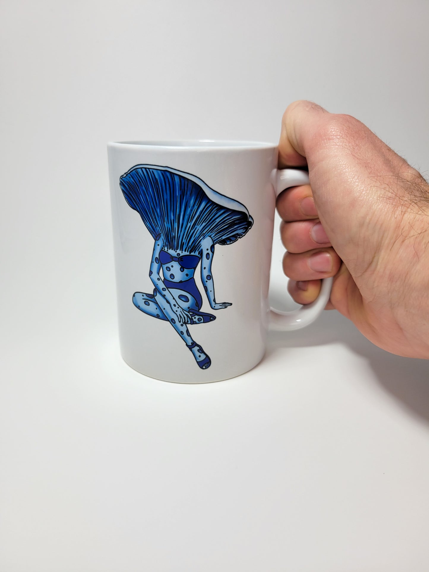 Lady Lactarius Coffee Mug | Mushroom Pinup Girl Artwork | Unique Mushroom Design on Ceramic Cup | 11oz/15oz Sizes