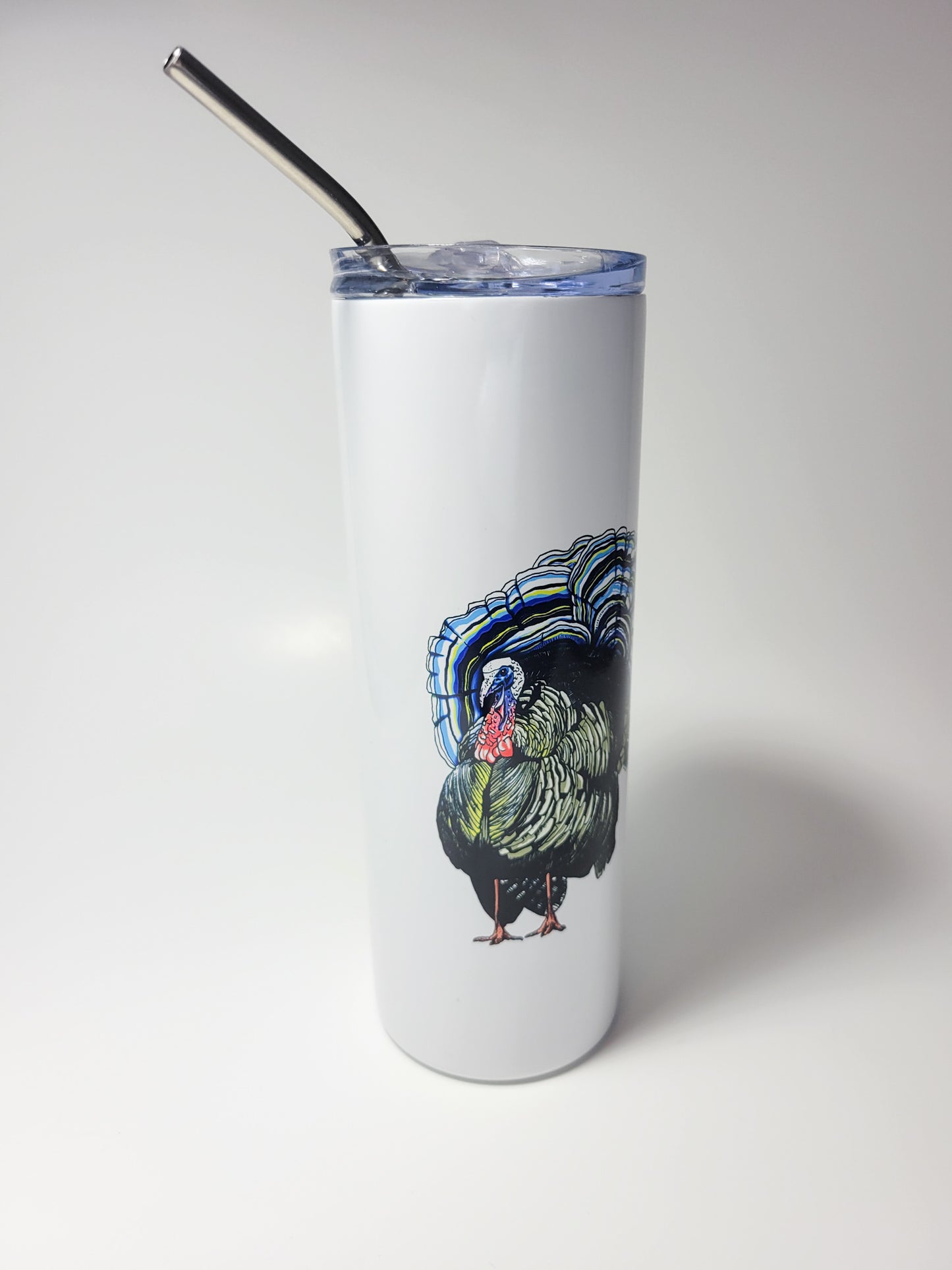 Turkey Tail | 20oz Stainless Steel Skinny Tumbler | Funny Mushroom Artwork