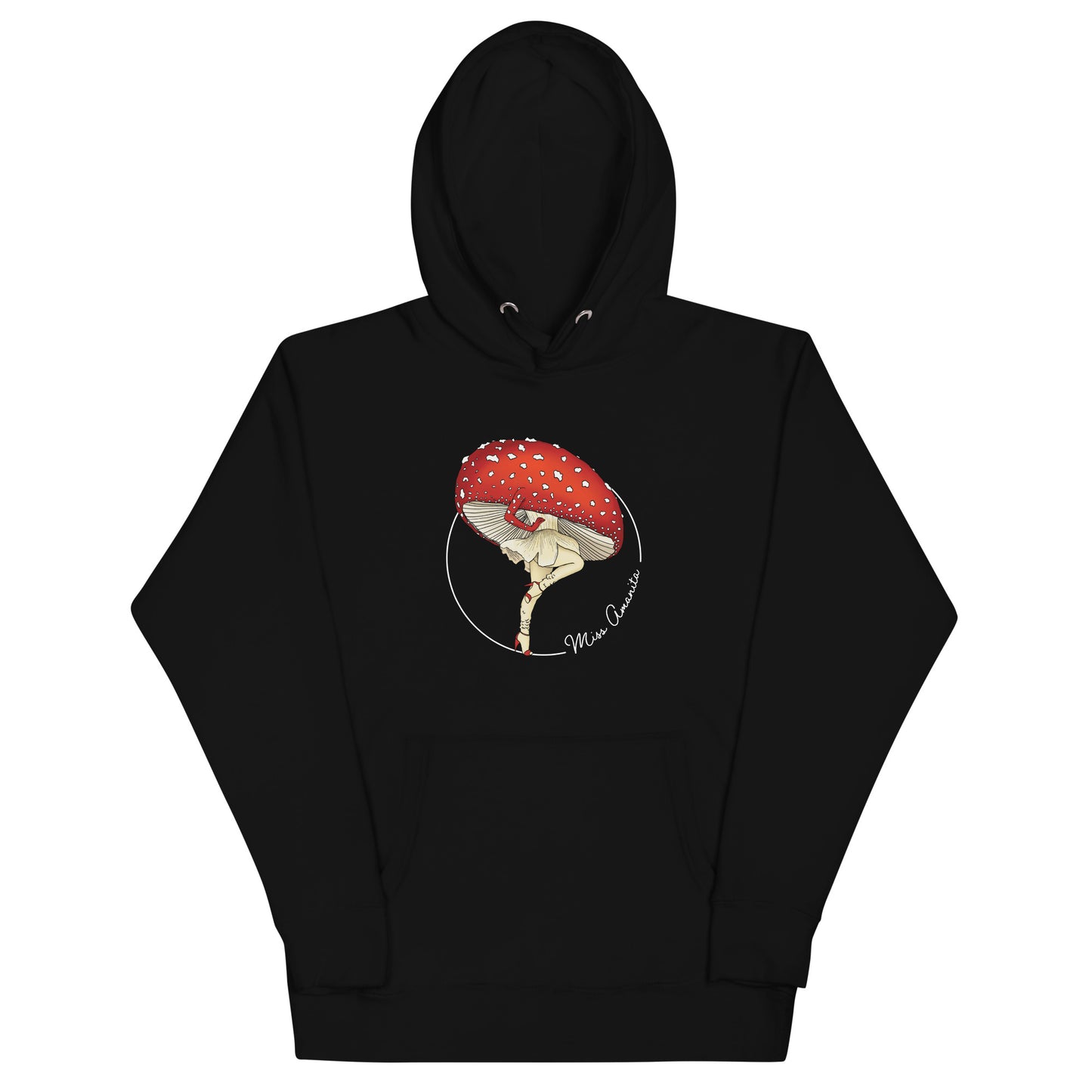 Miss Amanita | Unisex Hoodie | Mushroom Pinup Girl Apparel