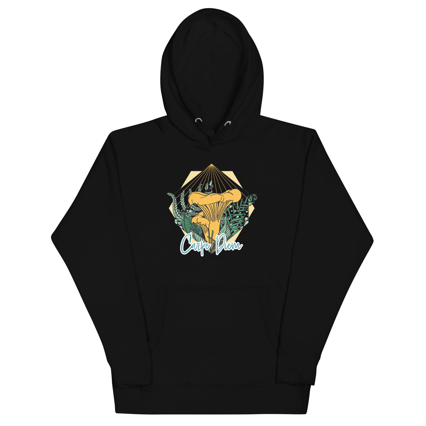 Carpe Diem Chanterelle | Unisex Hoodie | Realistic Mushroom Apparel