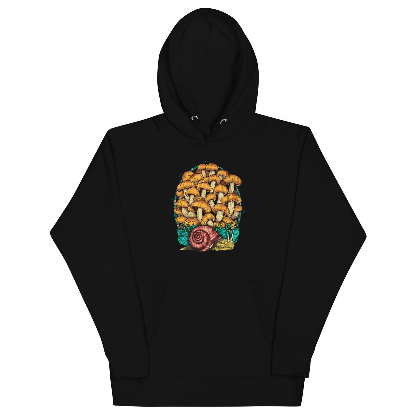 Land Snail and Chestnut Mushrooms | Unisex Hoodie | Cottagecore Mushroom Apparel