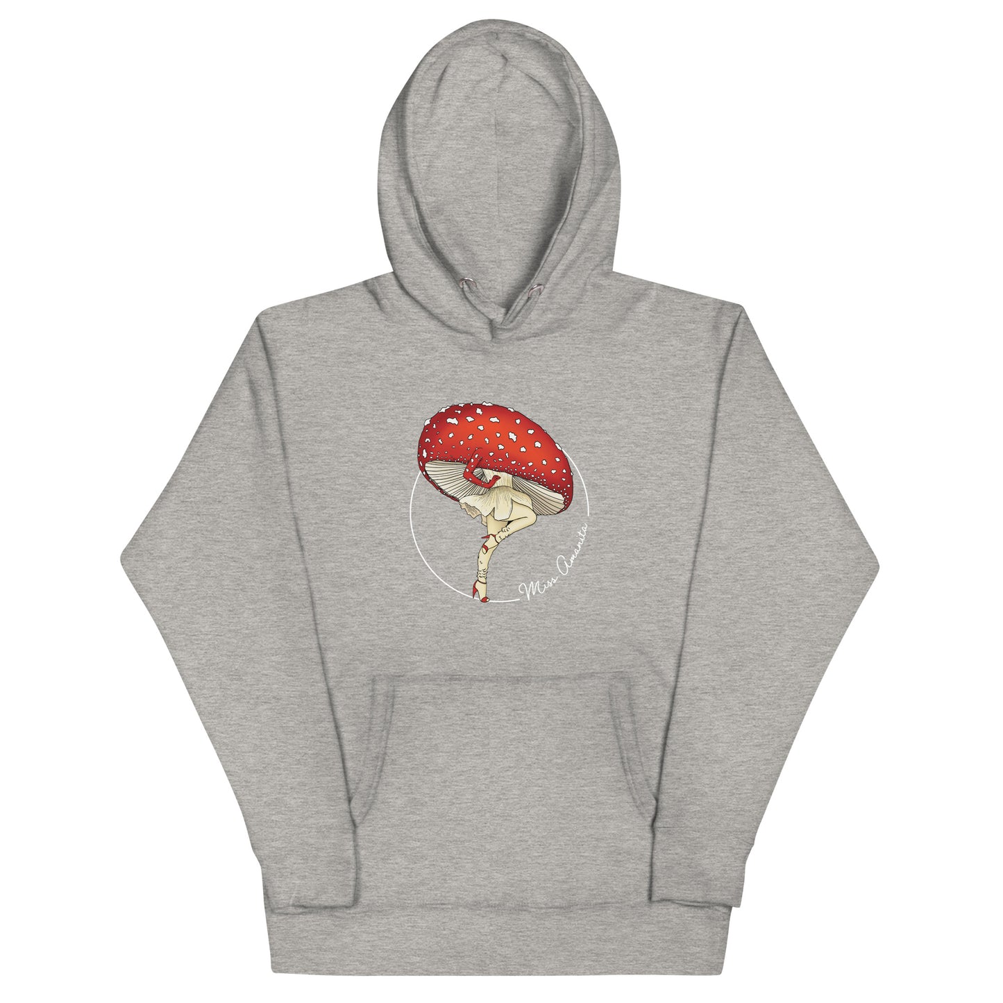 Miss Amanita | Unisex Hoodie | Mushroom Pinup Girl Apparel