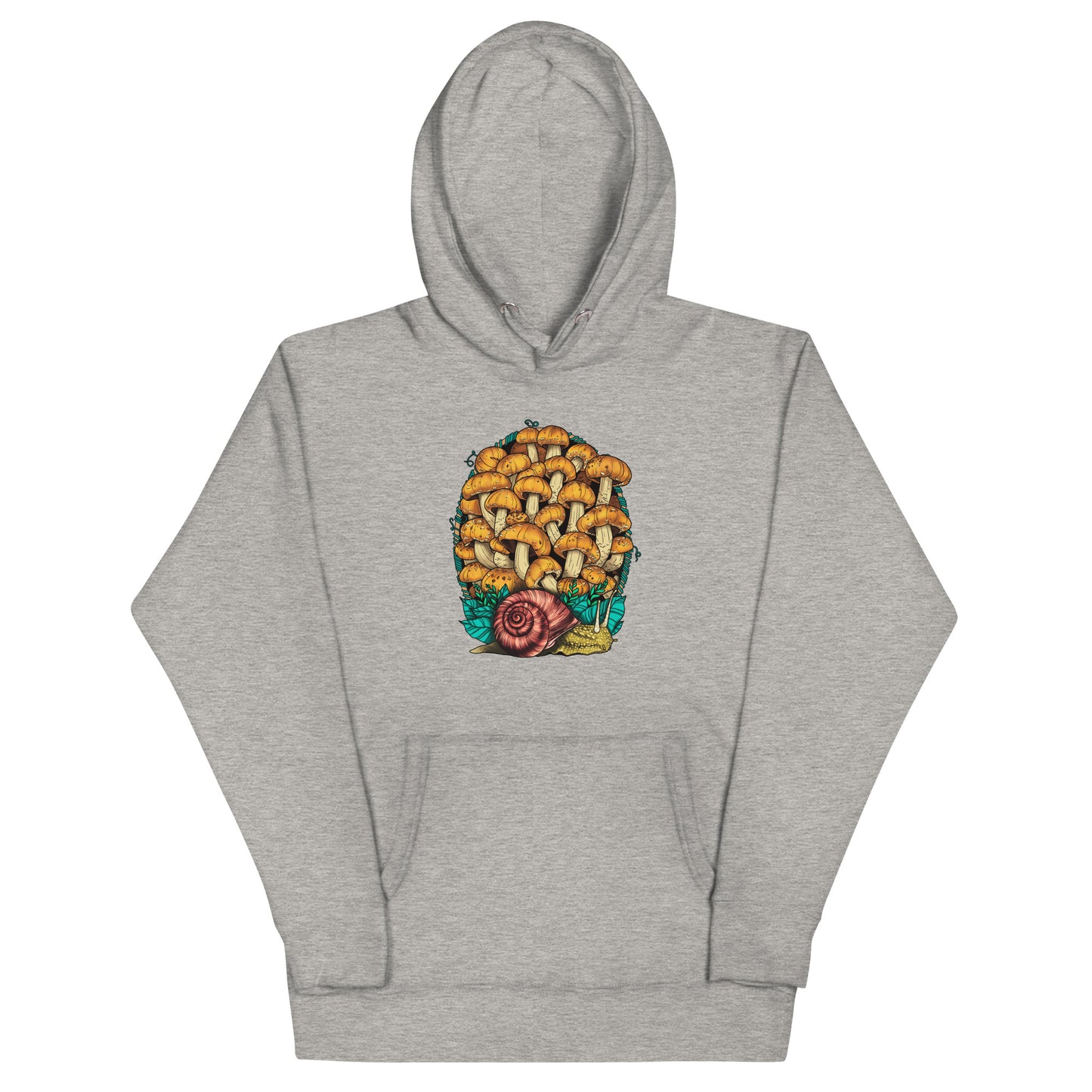 Land Snail and Chestnut Mushrooms | Unisex Hoodie | Cottagecore Mushroom Apparel