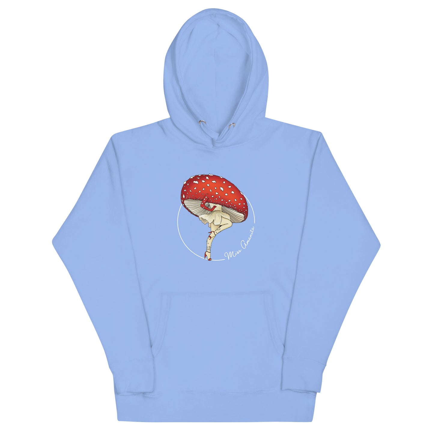 Miss Amanita | Unisex Hoodie | Mushroom Pinup Girl Apparel