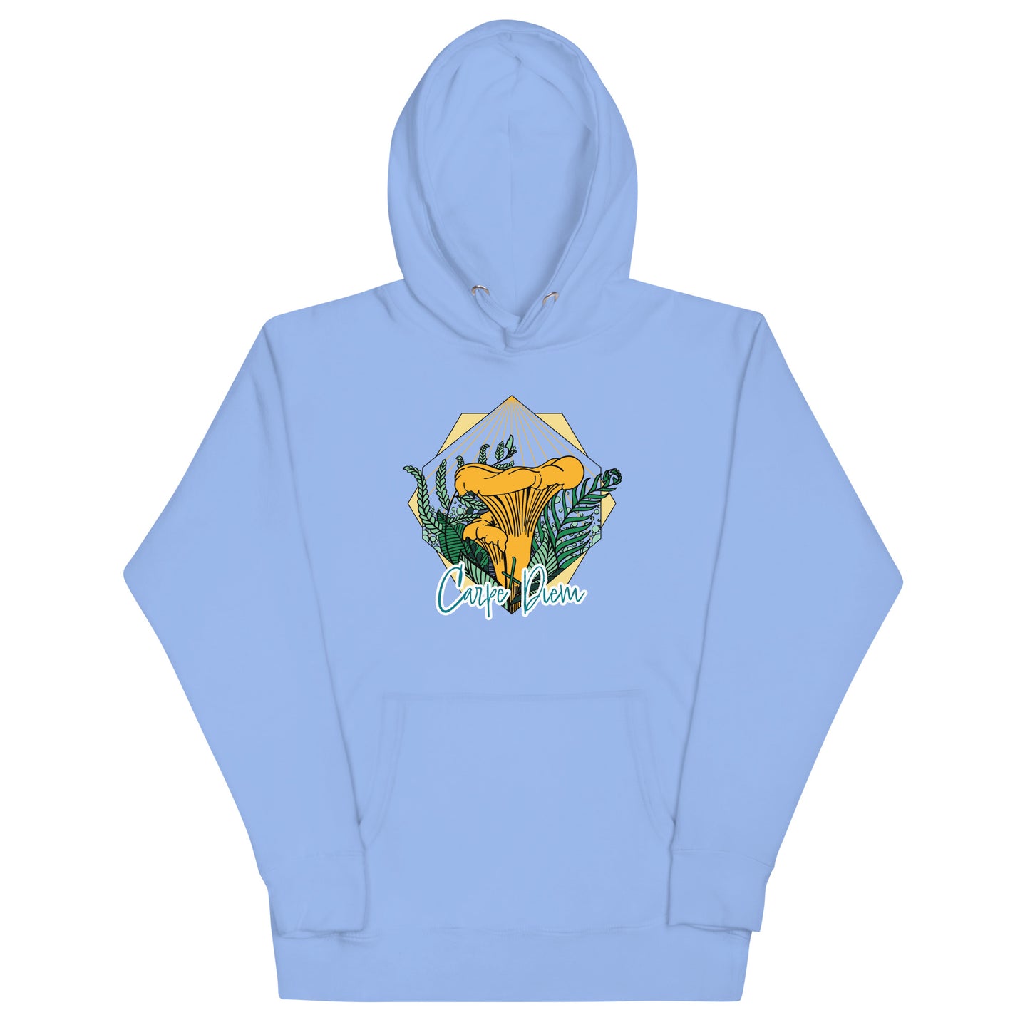 Carpe Diem Chanterelle | Unisex Hoodie | Realistic Mushroom Apparel