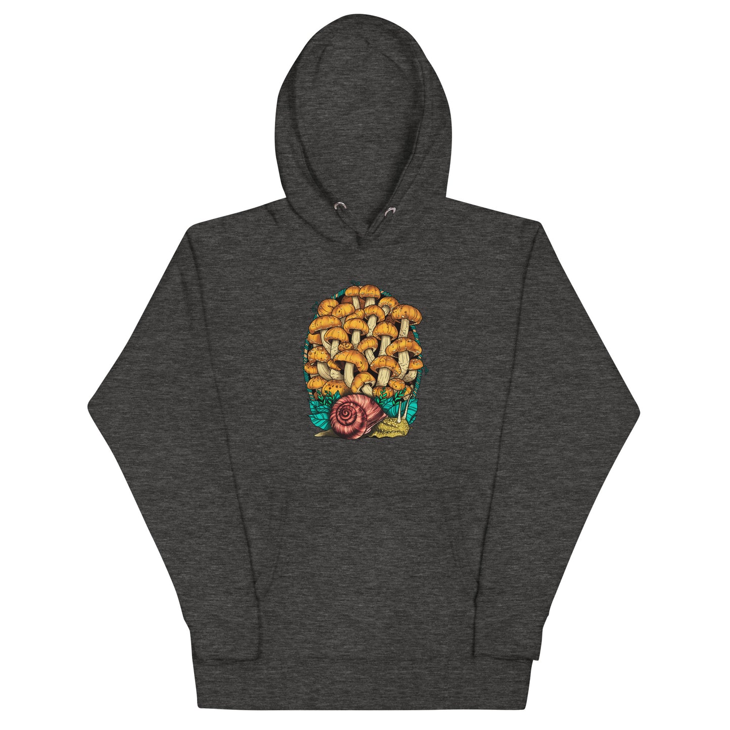 Land Snail and Chestnut Mushrooms | Unisex Hoodie | Cottagecore Mushroom Apparel
