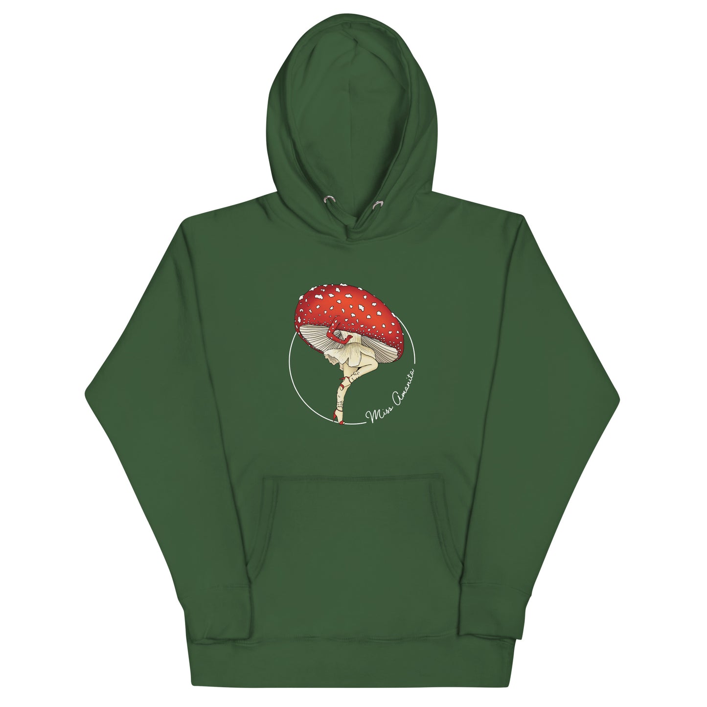 Miss Amanita | Unisex Hoodie | Mushroom Pinup Girl Apparel