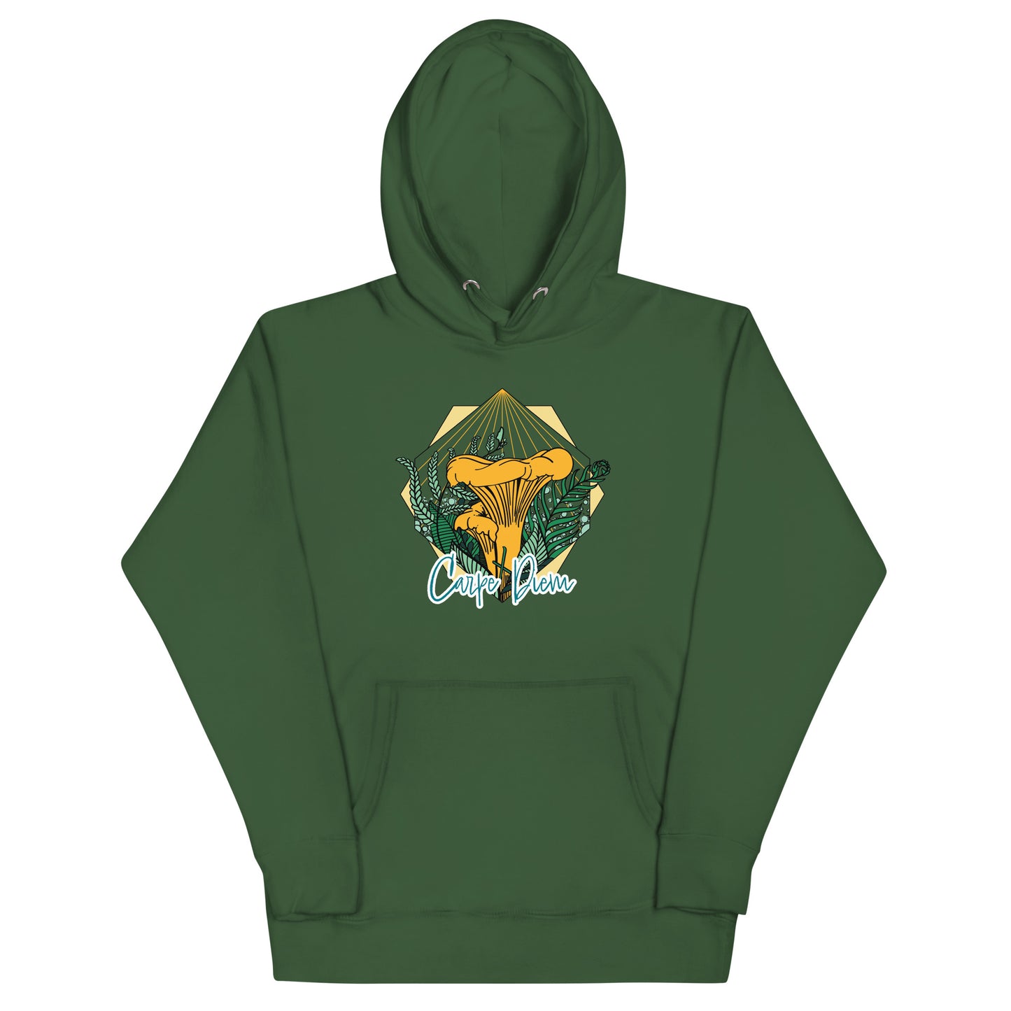 Carpe Diem Chanterelle | Unisex Hoodie | Realistic Mushroom Apparel