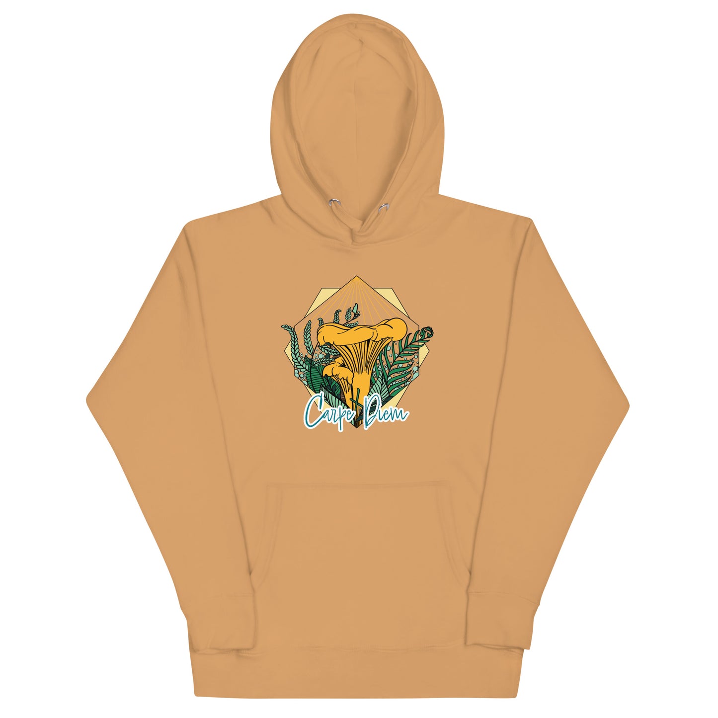 Carpe Diem Chanterelle | Unisex Hoodie | Realistic Mushroom Apparel