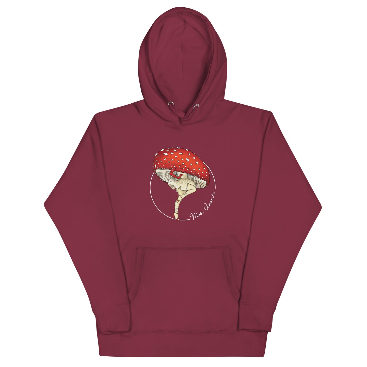 Miss Amanita | Unisex Hoodie | Mushroom Pinup Girl Apparel