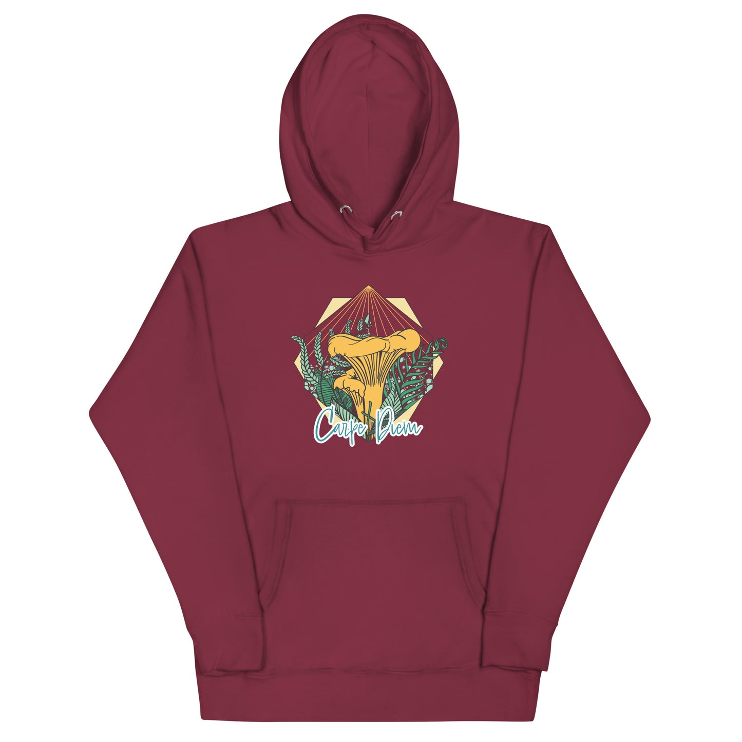 Carpe Diem Chanterelle | Unisex Hoodie | Realistic Mushroom Apparel