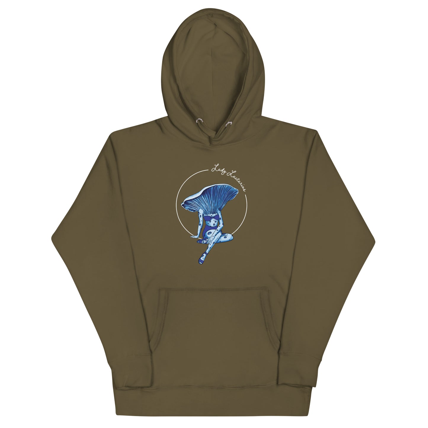 Lady Lactarius | Unisex Hoodie | Mushroom Pinup Girl Apparel