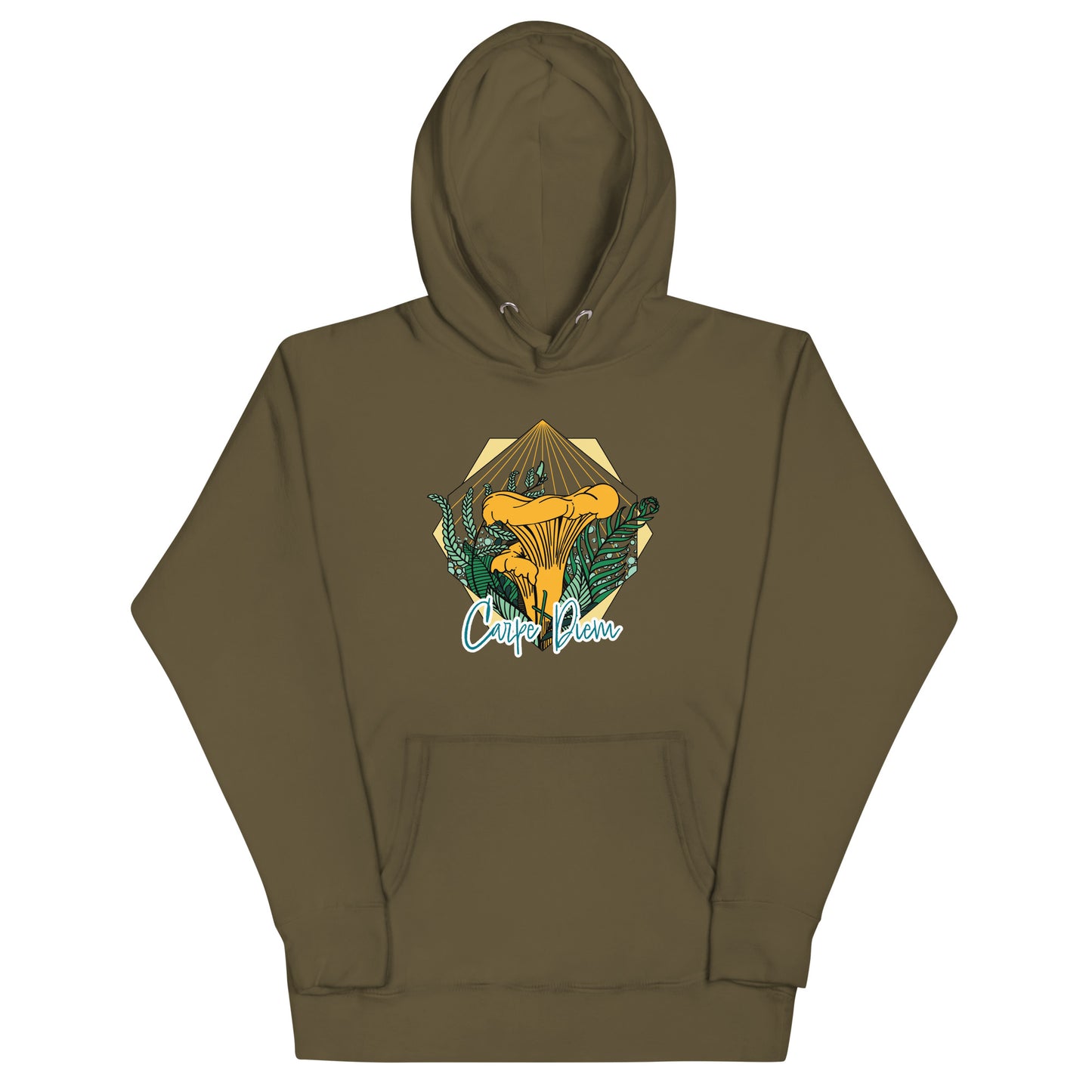Carpe Diem Chanterelle | Unisex Hoodie | Realistic Mushroom Apparel