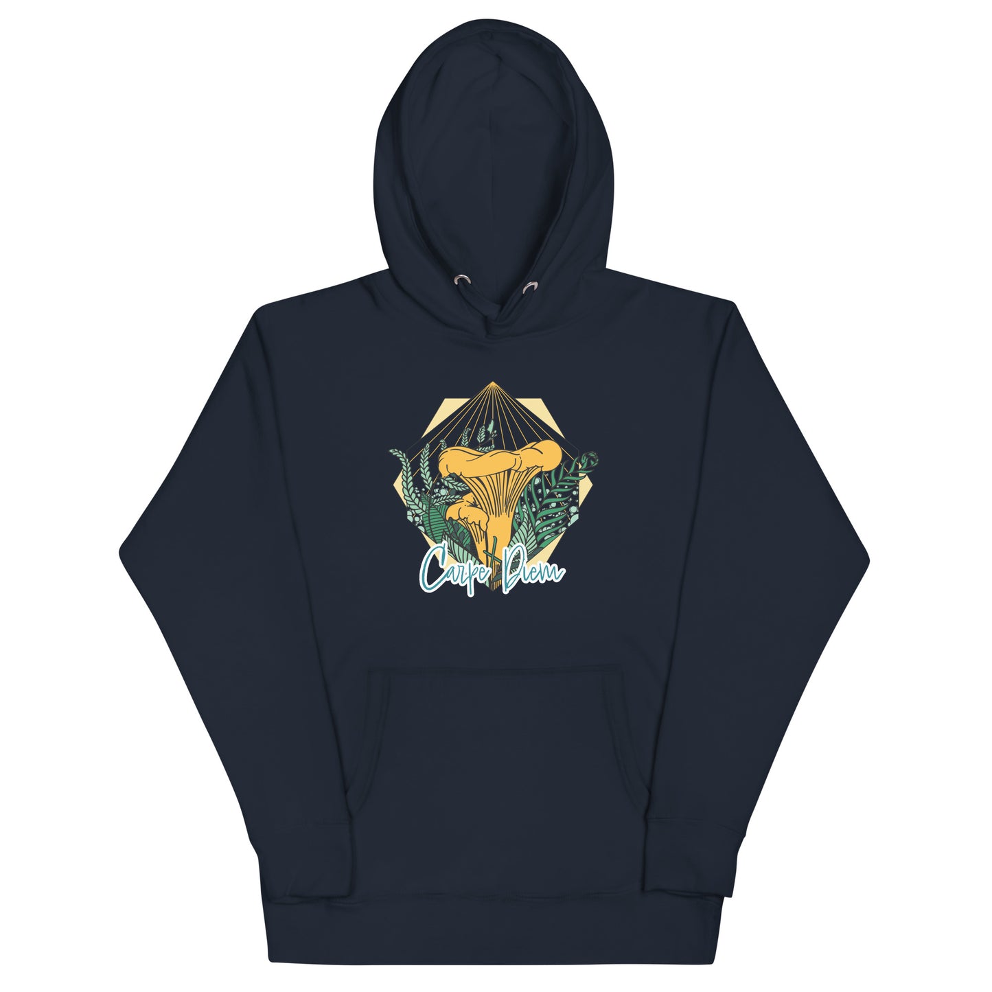 Carpe Diem Chanterelle | Unisex Hoodie | Realistic Mushroom Apparel