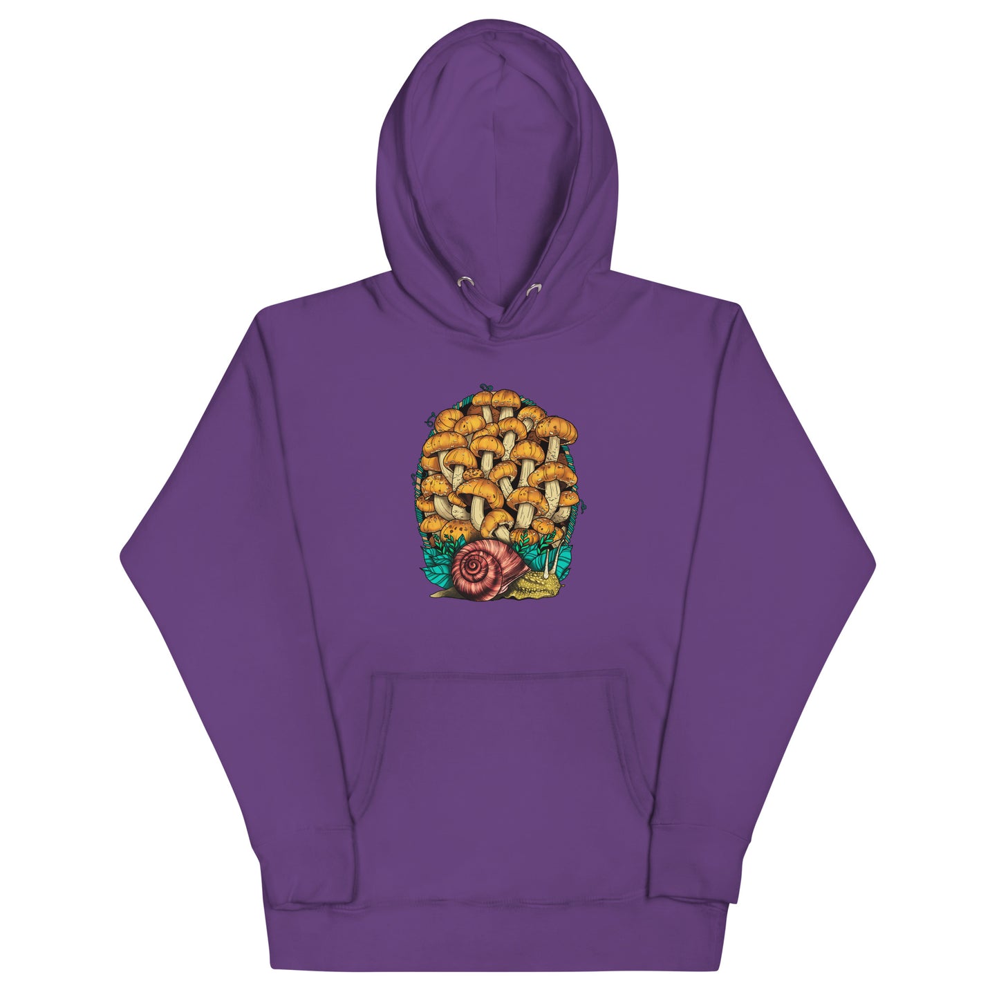 Land Snail and Chestnut Mushrooms | Unisex Hoodie | Cottagecore Mushroom Apparel