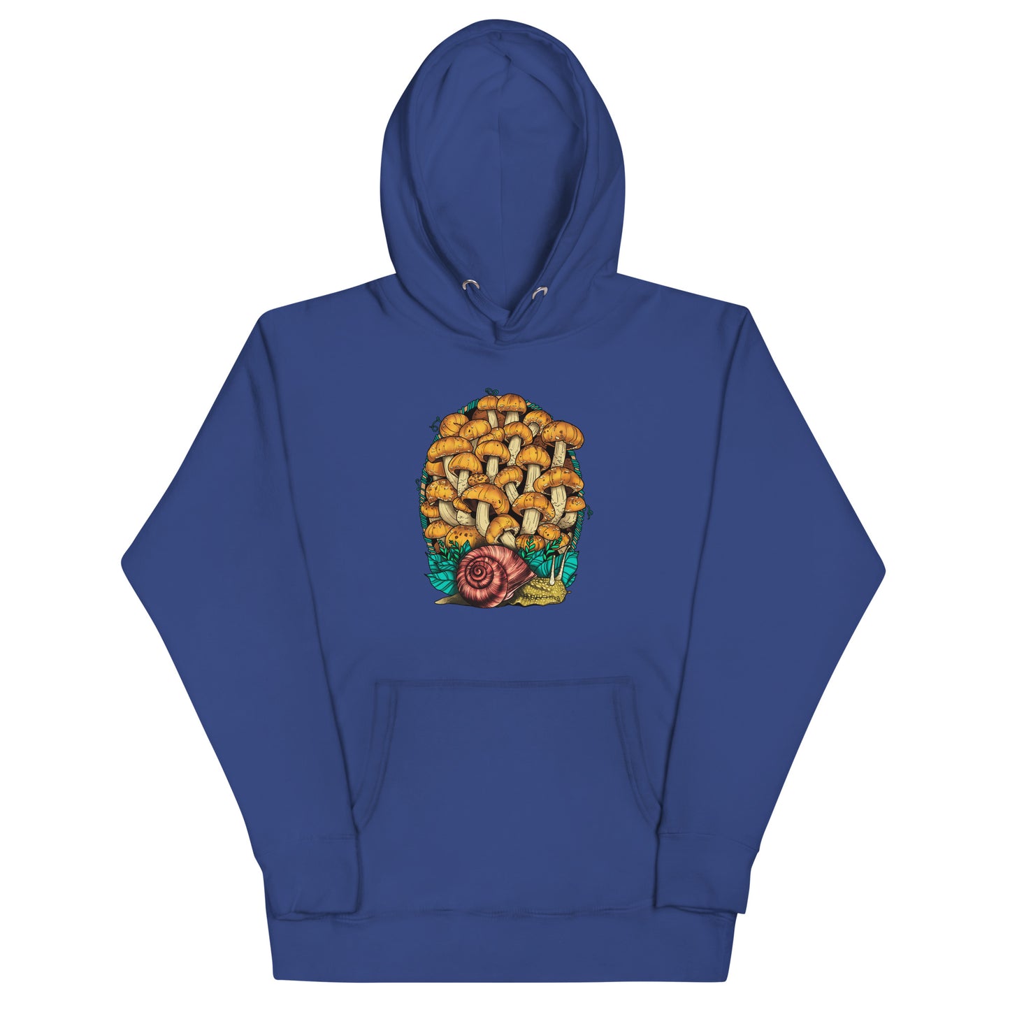 Land Snail and Chestnut Mushrooms | Unisex Hoodie | Cottagecore Mushroom Apparel