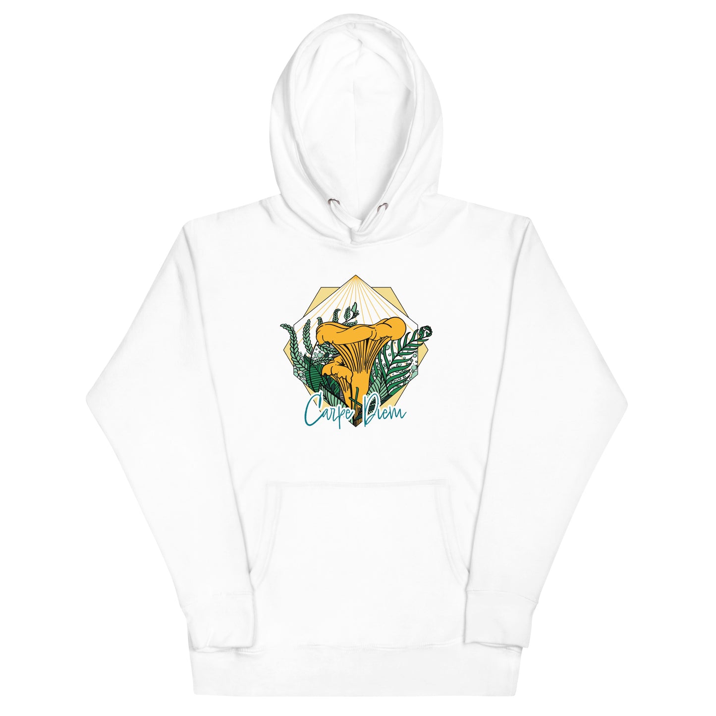 Carpe Diem Chanterelle | Unisex Hoodie | Realistic Mushroom Apparel