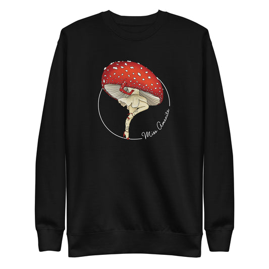 Miss Amanita | Unisex Sweatshirt | Mushroom Pinup Girl Apparel