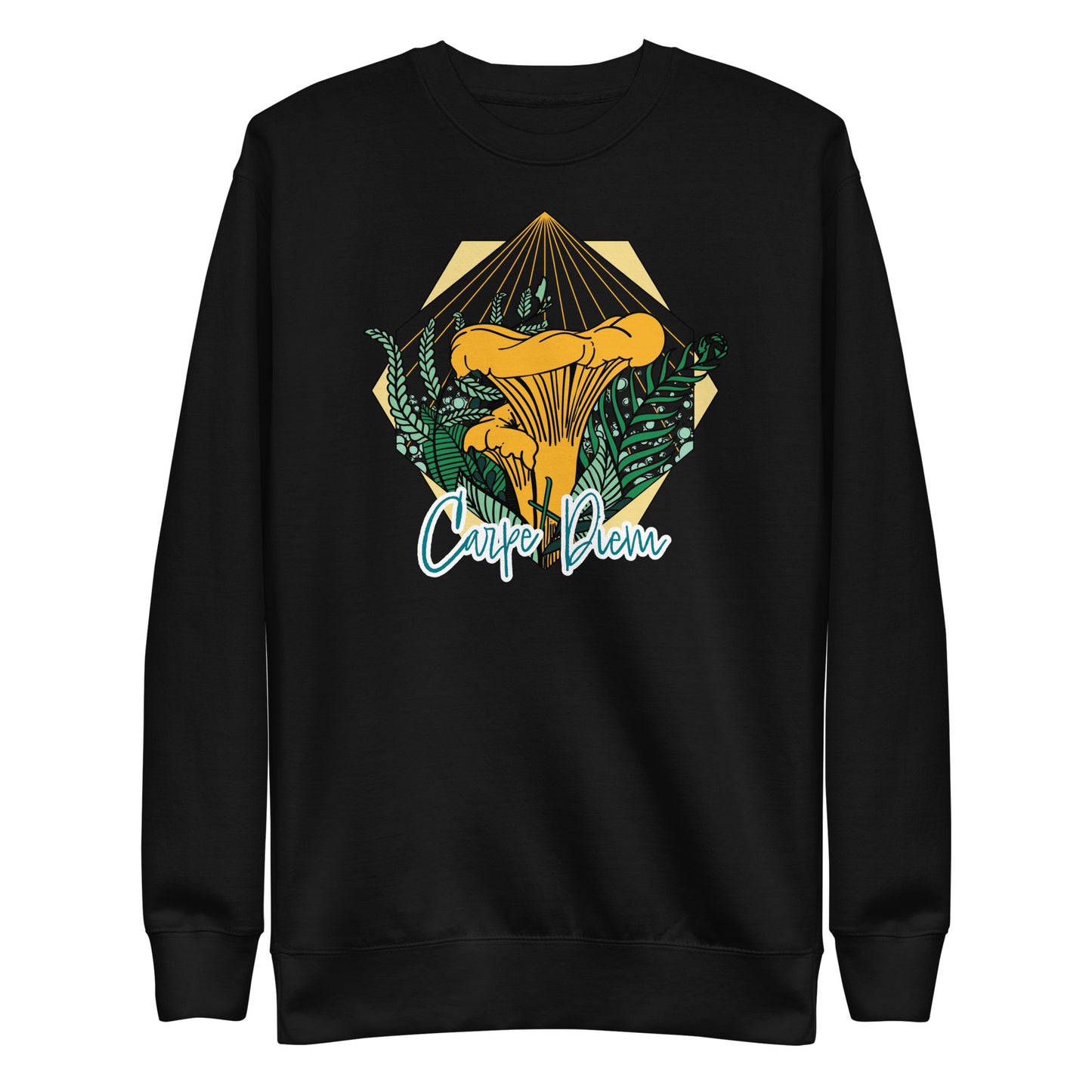 Carpe Diem Chanterelle | Unisex Sweatshirt | Realistic Mushroom Apparel
