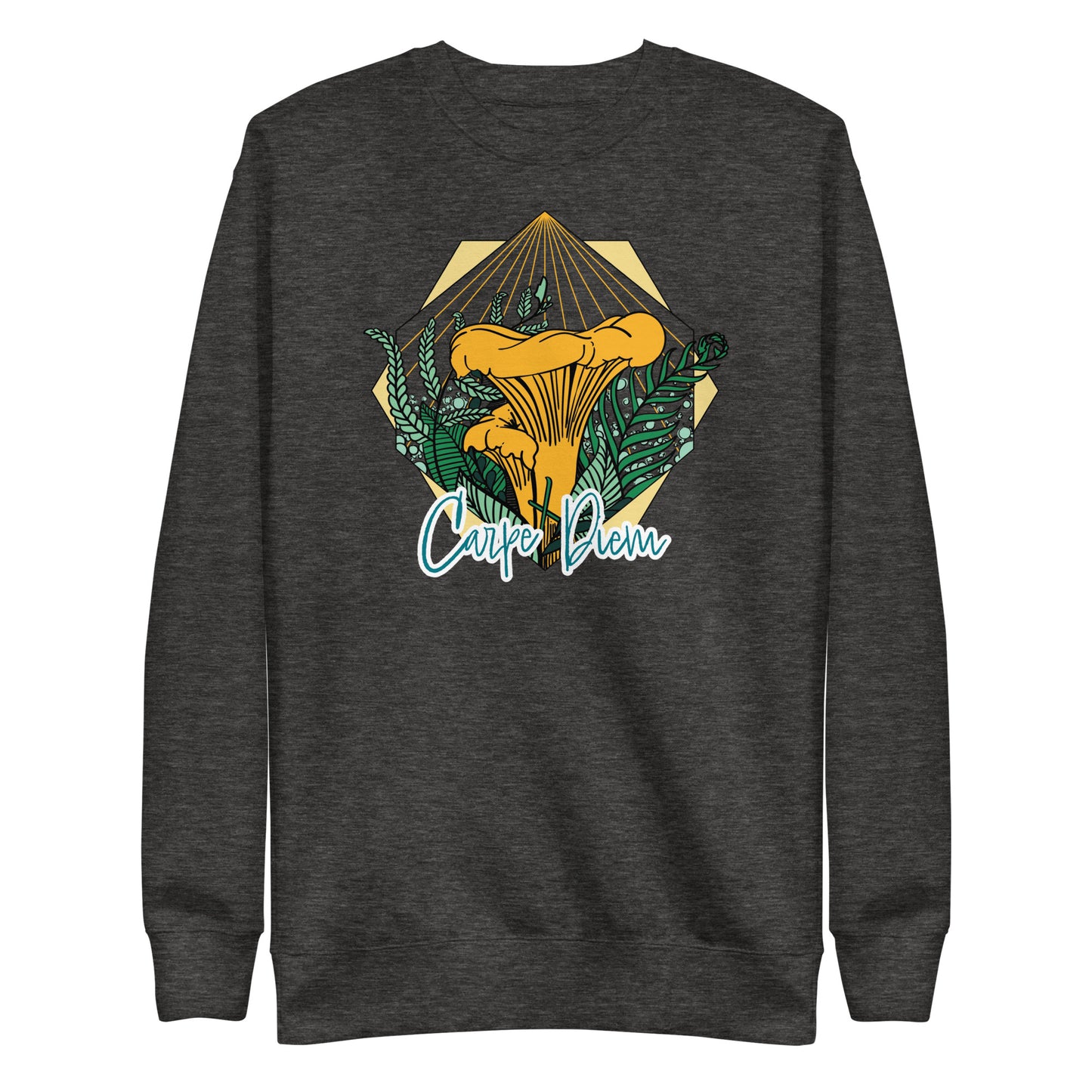 Carpe Diem Chanterelle | Unisex Sweatshirt | Realistic Mushroom Apparel