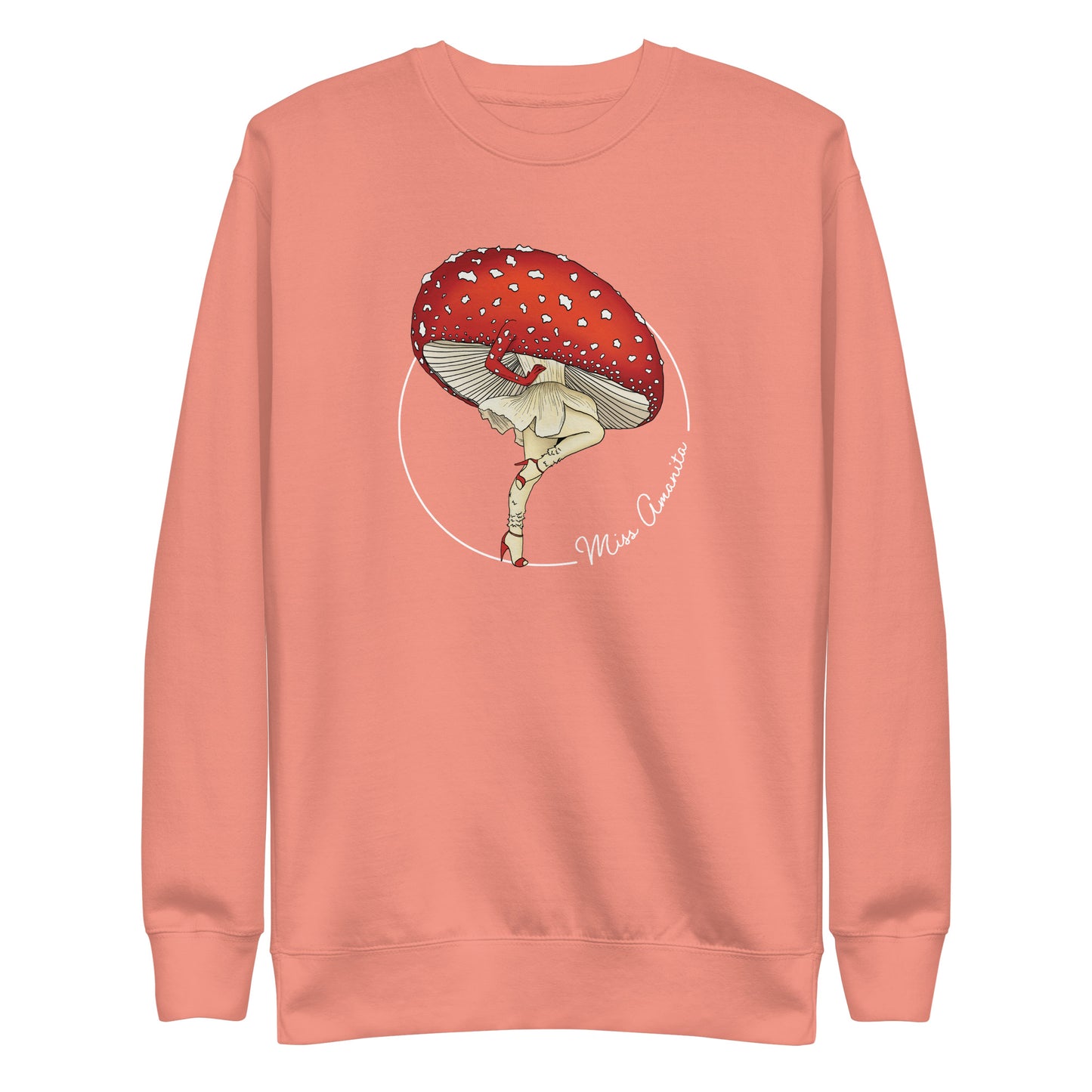 Miss Amanita | Unisex Sweatshirt | Mushroom Pinup Girl Apparel