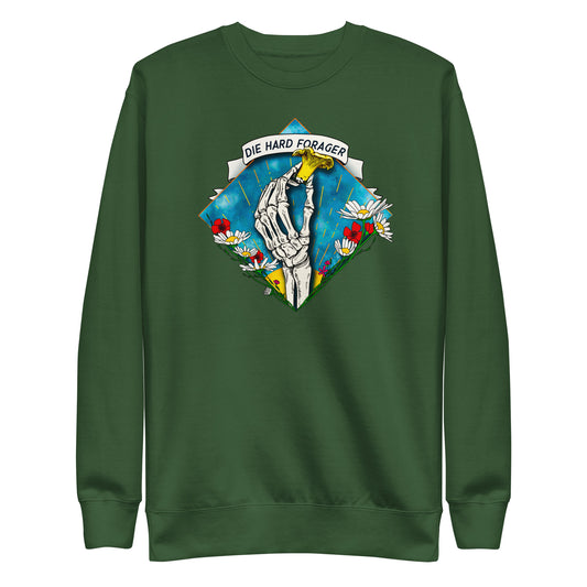 Die Hard Forager | Unisex Sweatshirt | Morbid Mushroom Apparel