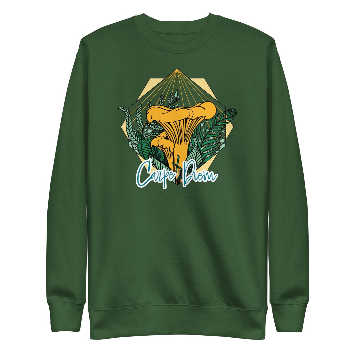 Carpe Diem Chanterelle | Unisex Sweatshirt | Realistic Mushroom Apparel