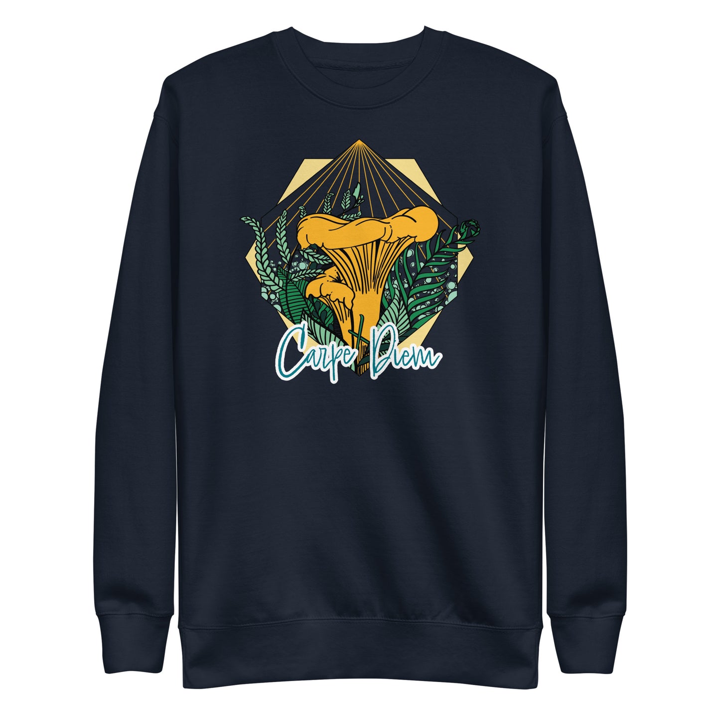 Carpe Diem Chanterelle | Unisex Sweatshirt | Realistic Mushroom Apparel