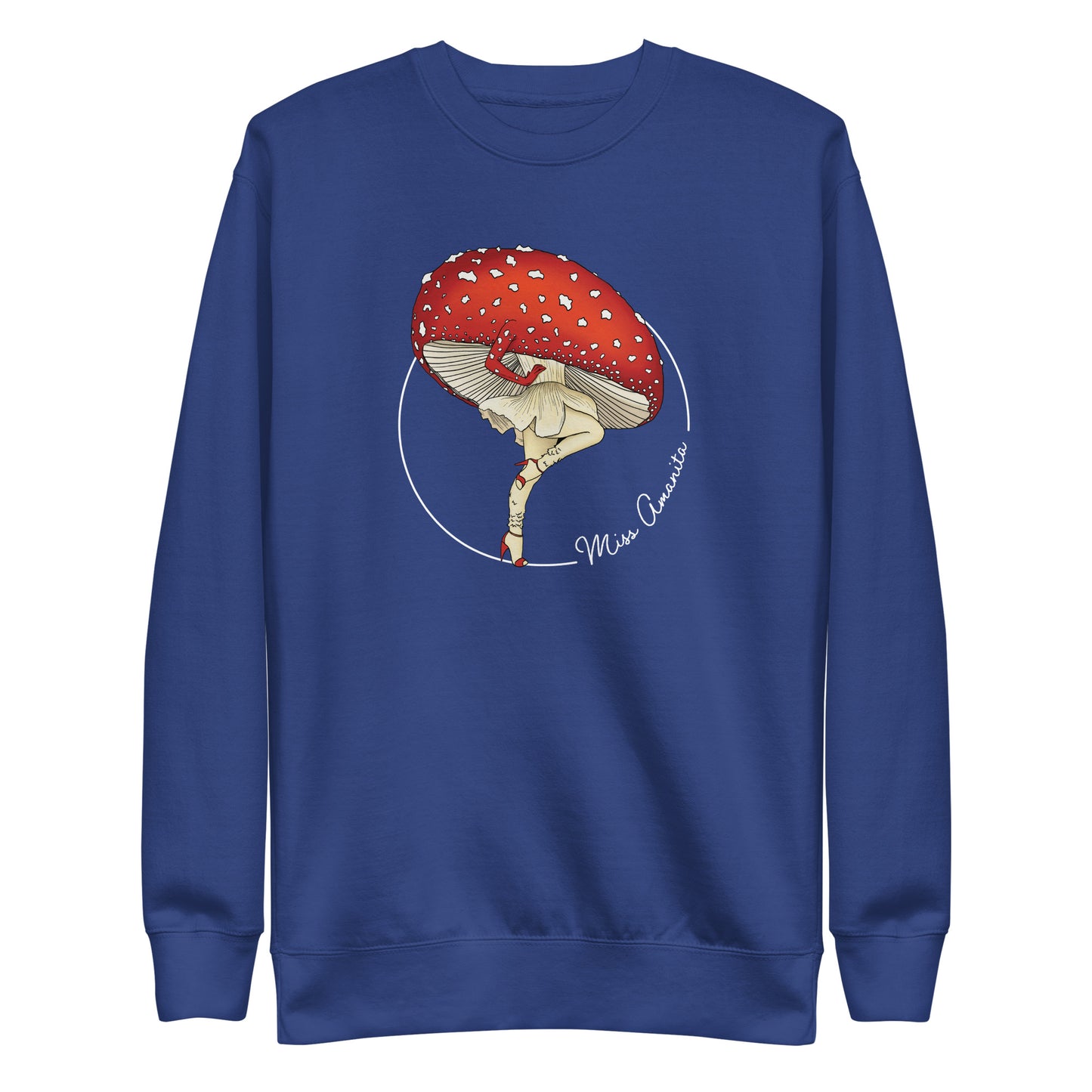 Miss Amanita | Unisex Sweatshirt | Mushroom Pinup Girl Apparel