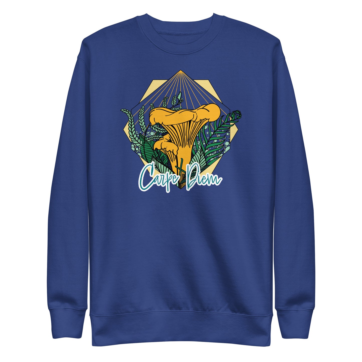 Carpe Diem Chanterelle | Unisex Sweatshirt | Realistic Mushroom Apparel