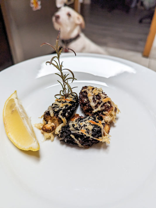 Crab-Stuffed Morel Mushrooms With Dill, Capers and Lemon