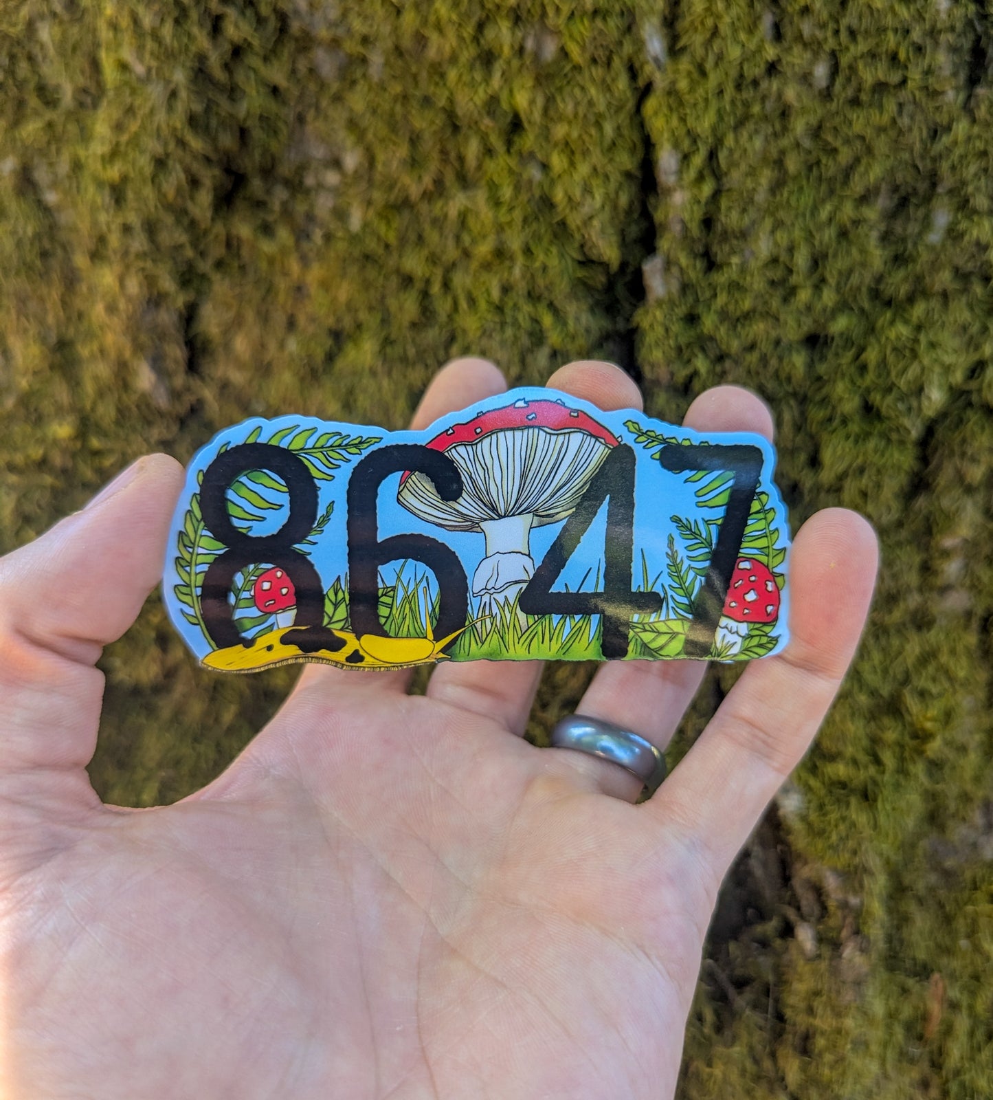 8647 Mushroom Sticker | No Kings/Anti-Oligarchy Sticker