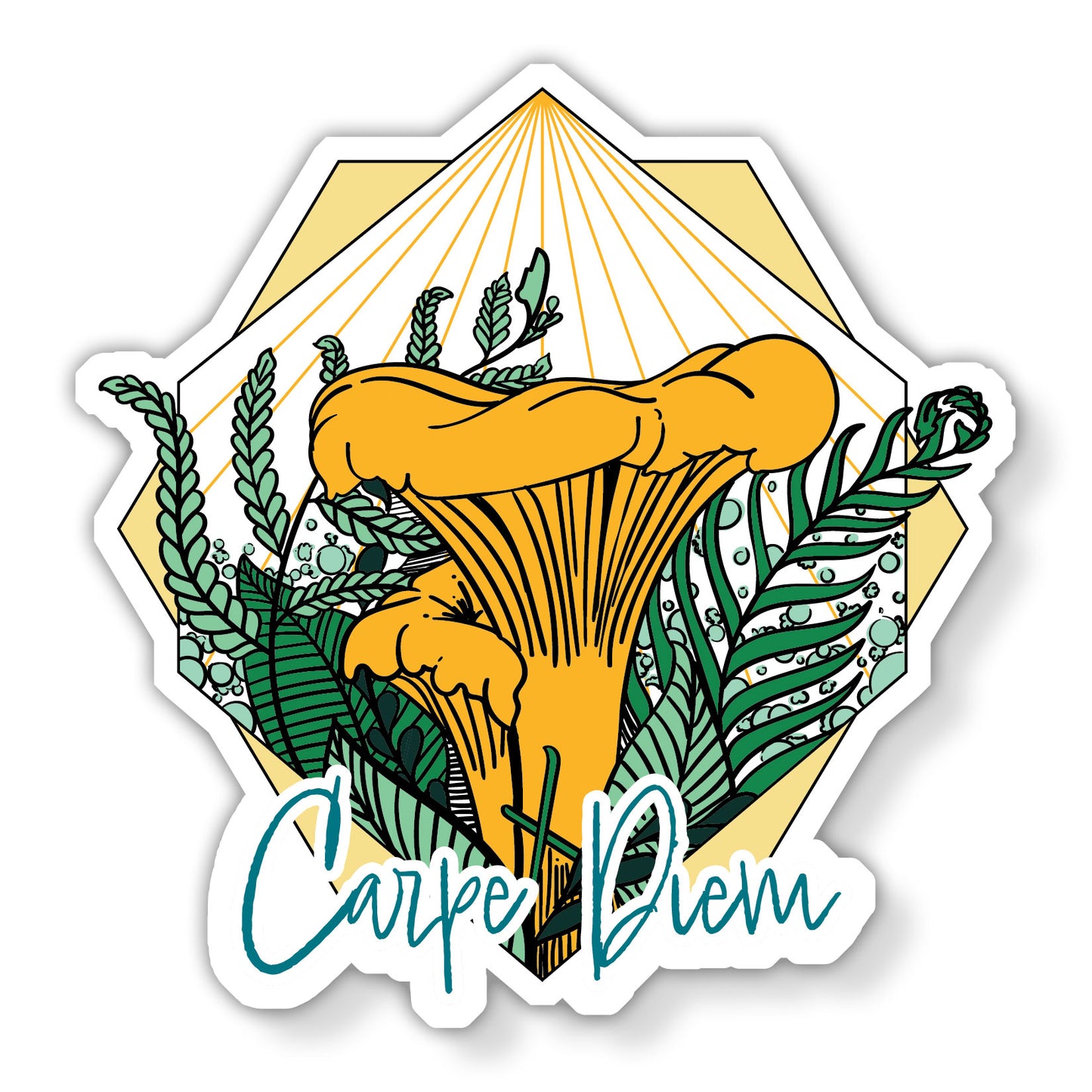Carpe Diem Chanterelle | Inspirational Mushroom Magnet