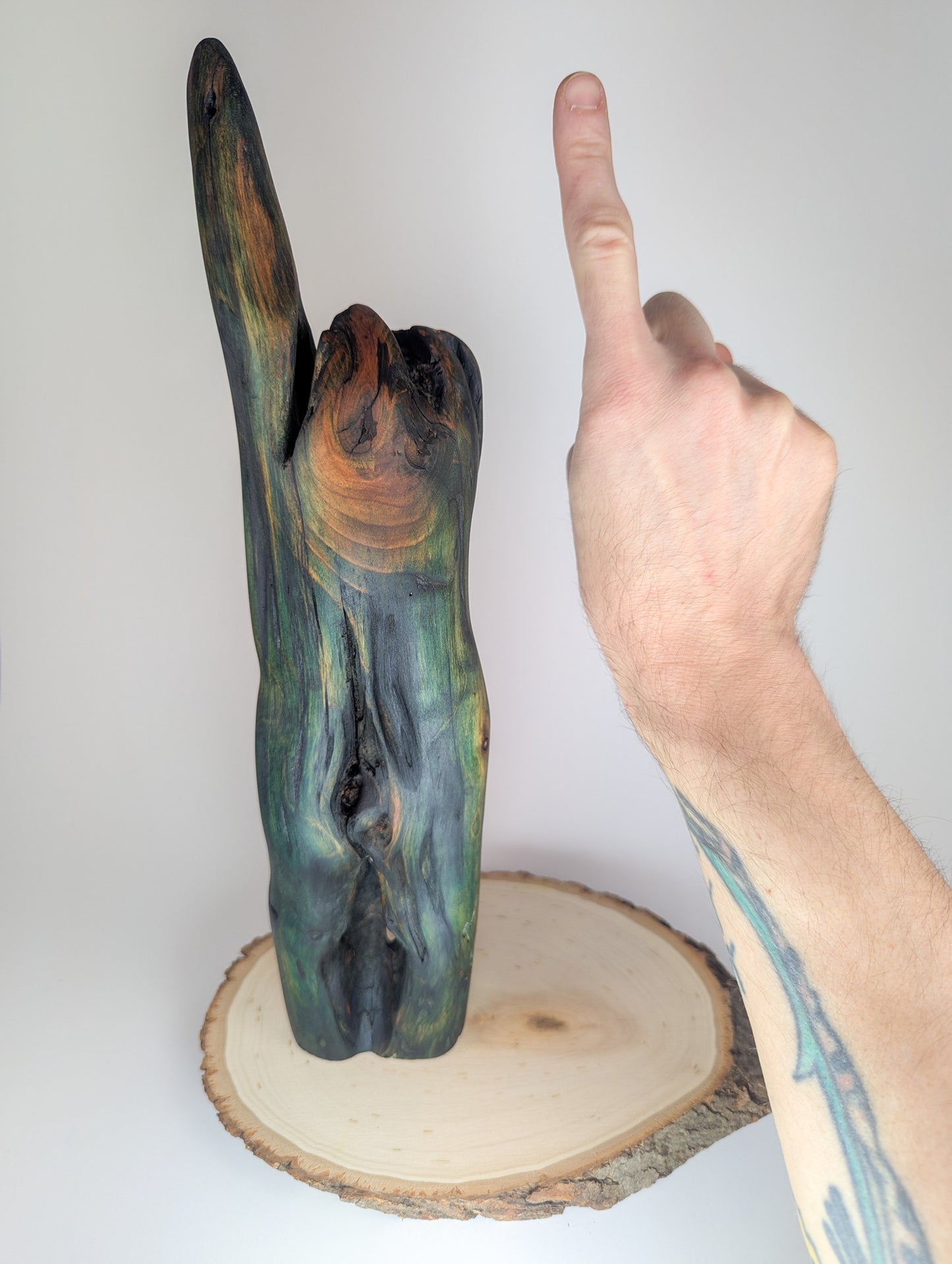 Hand of Nature | Abstract Hand/Forearm Display Piece | Naturally Fungus Stained Wood