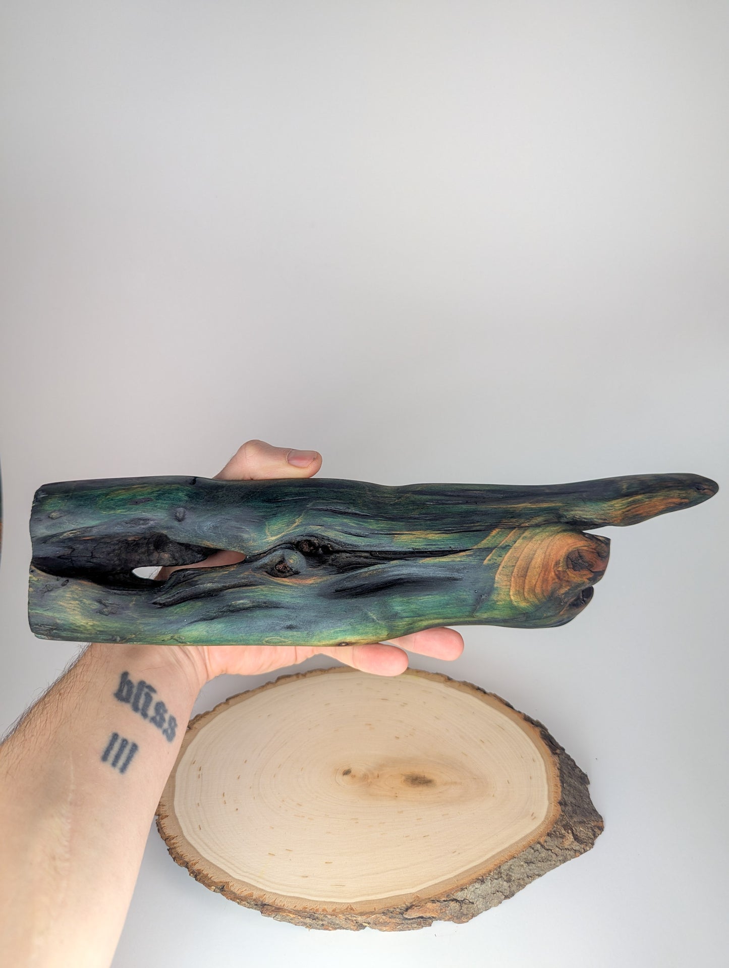 Hand of Nature | Abstract Hand/Forearm Display Piece | Naturally Fungus Stained Wood