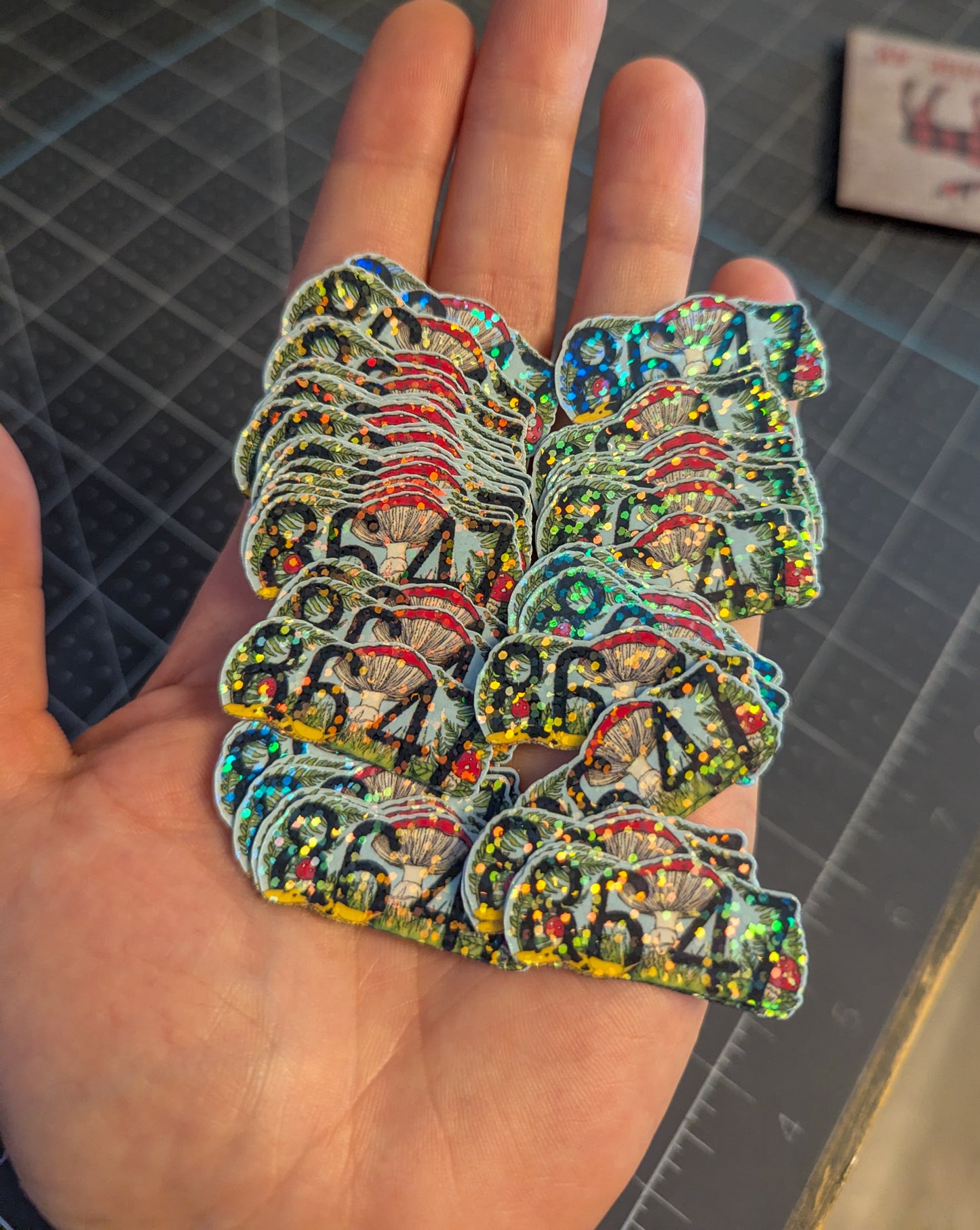 8647 Mushroom Sticker | No Kings/Anti-Oligarchy Sticker