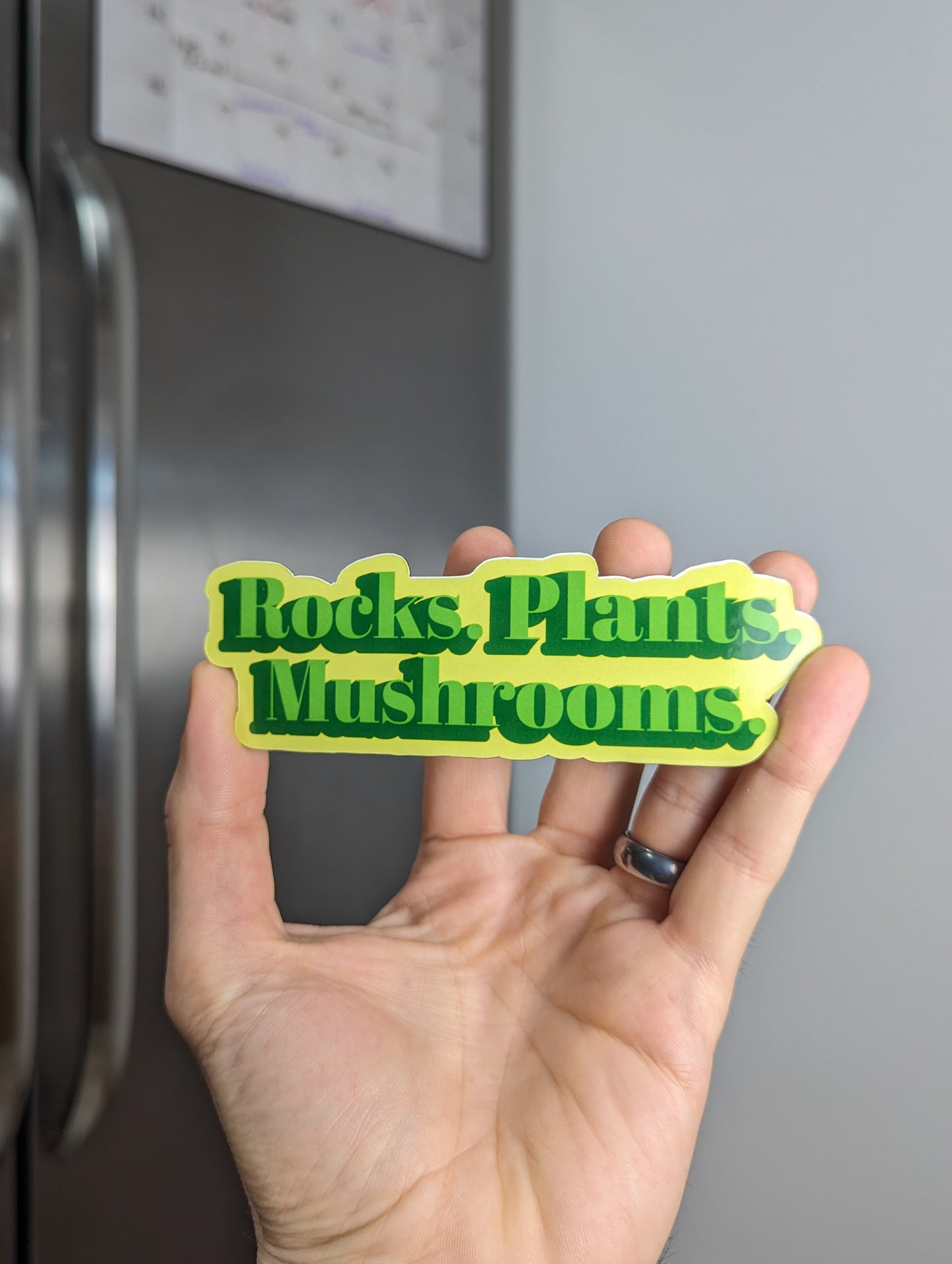 Rocks. Plants. Mushrooms. | Funny Nature Magnet