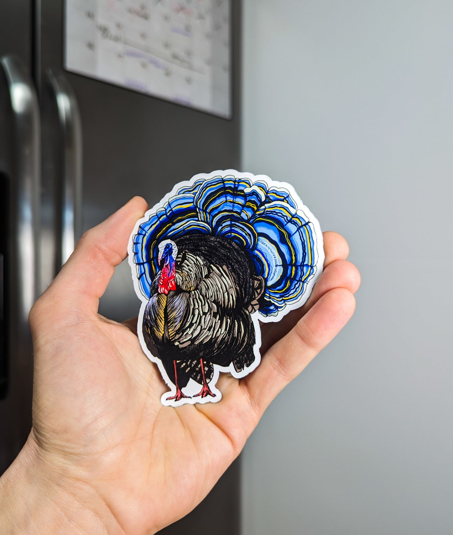 "Fowl Play Duo" Set of 2 Magnets| Chicken of the Woods | Turkey Tail