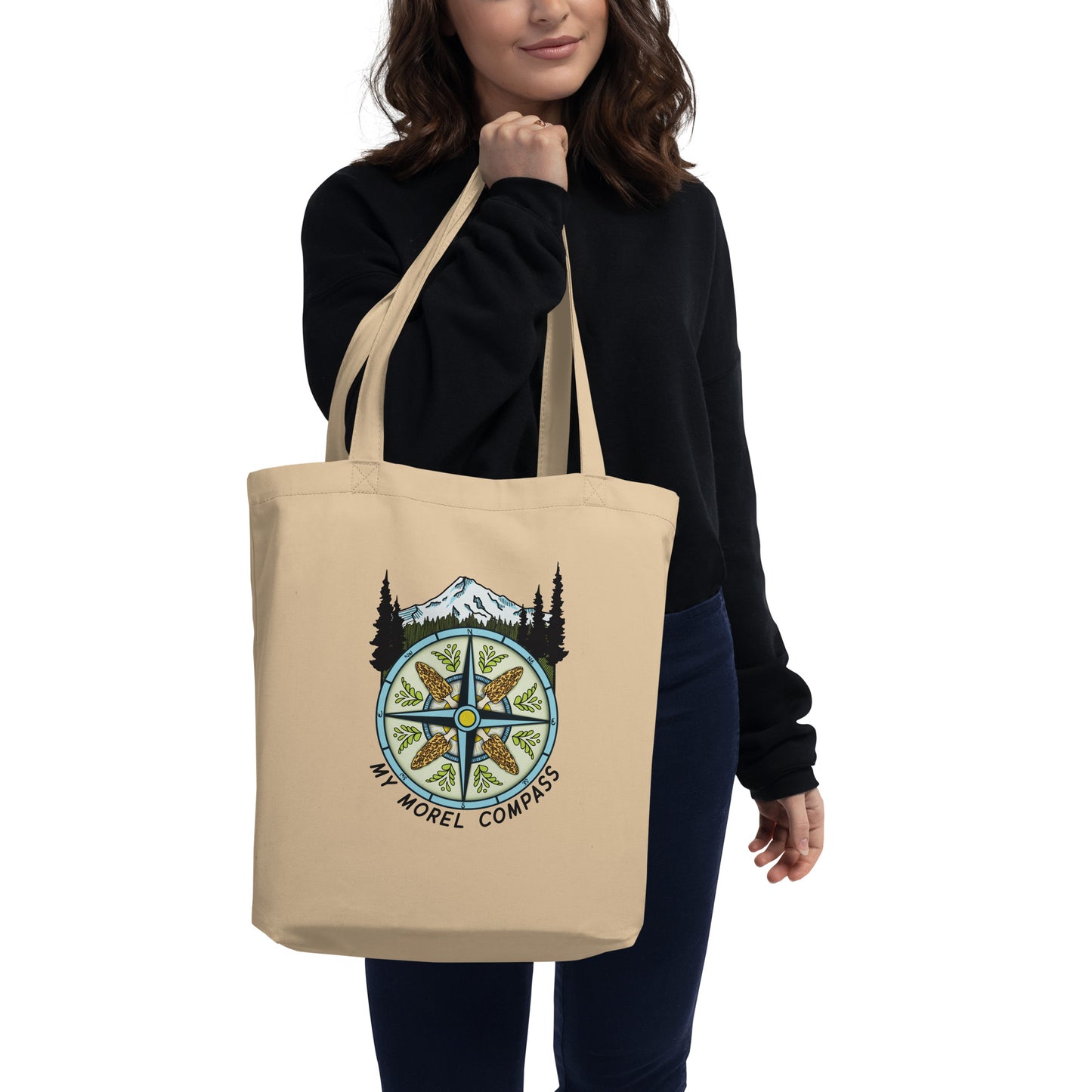 My Morel Compass | Eco Friendly Tote Bag | Funny Morel Mushroom Artwork