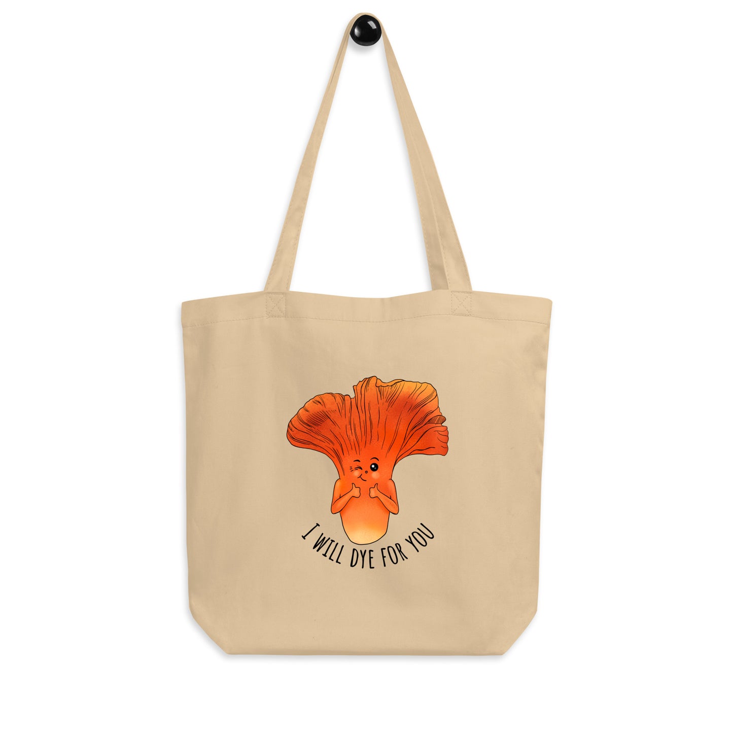 "I Will Dye For You" Lobster Mushroom | Eco-Friendly Tote Bag | Funny Mushroom Artwork