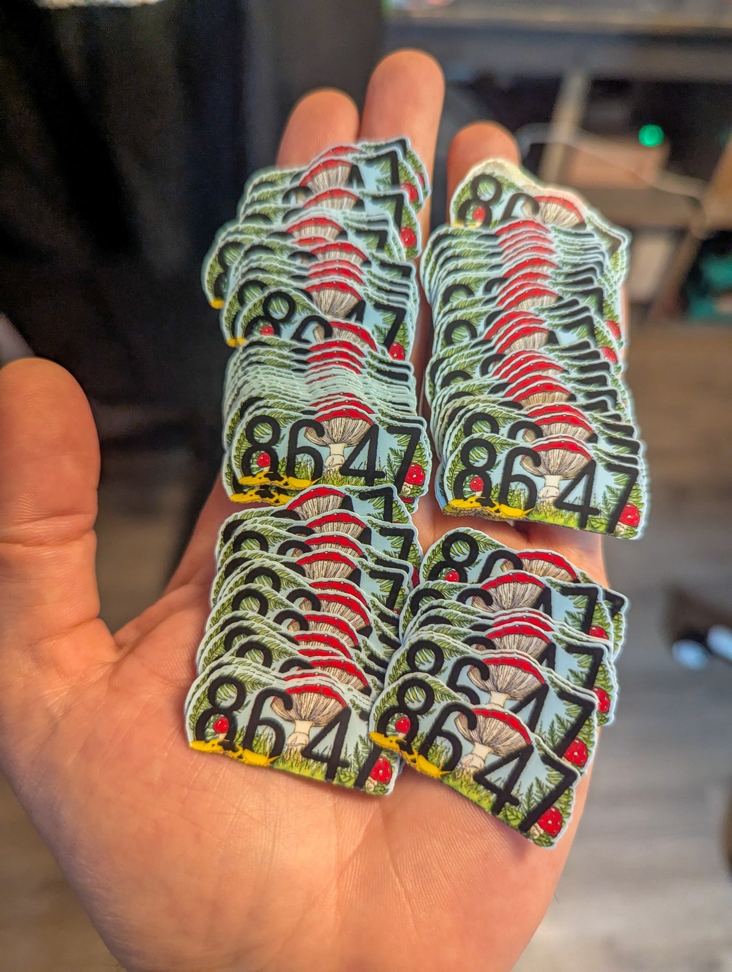 8647 Mushroom Sticker | No Kings/Anti-Oligarchy Sticker