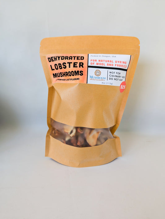 Dehydrated Lobster Mushrooms For Naturally Dyeing Wool and Fabrics *NOT FOR CULINARY USE, DO NOT EAT*