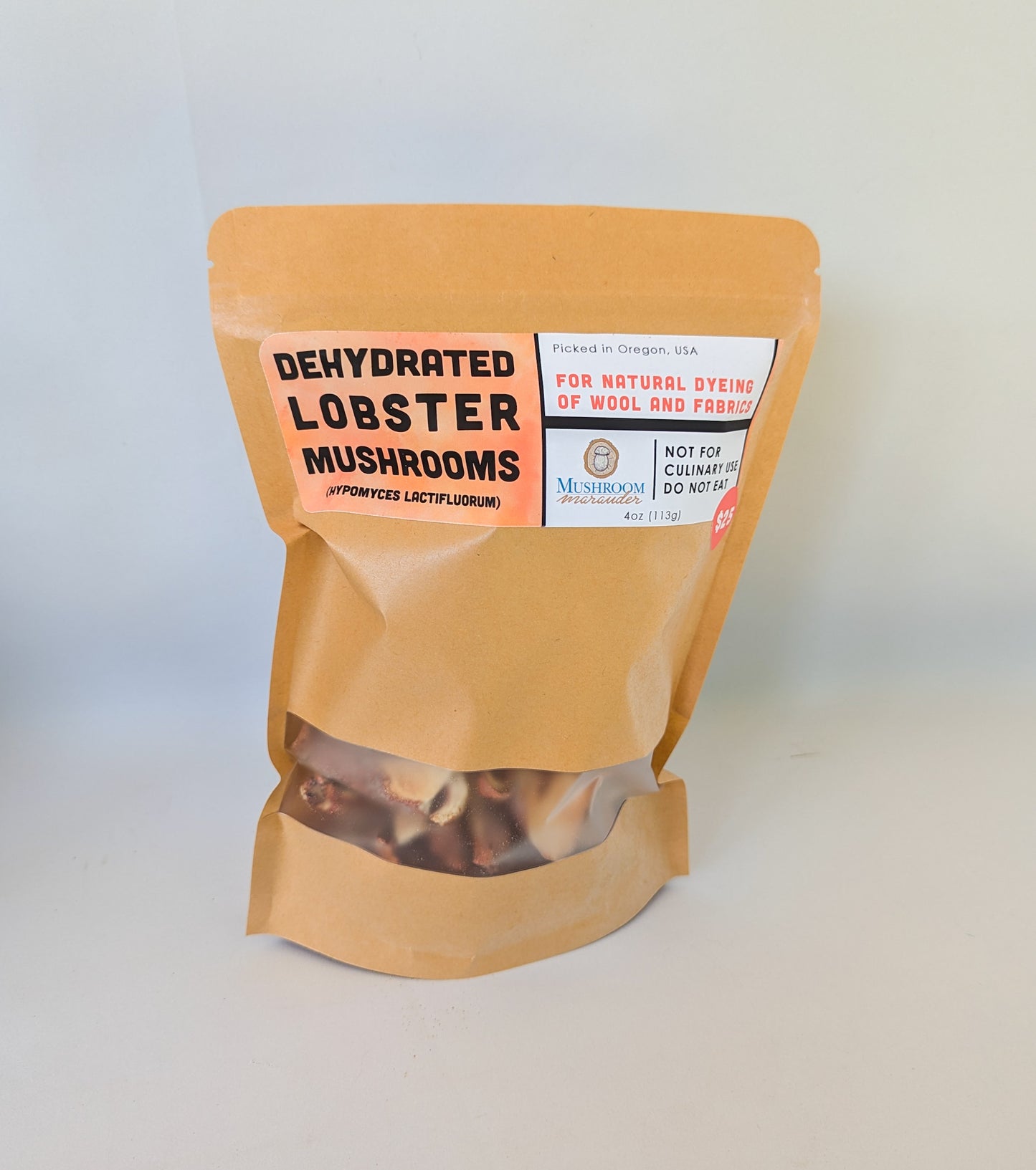 Dehydrated Lobster Mushrooms For Naturally Dyeing Wool and Fabrics *NOT FOR CULINARY USE, DO NOT EAT*