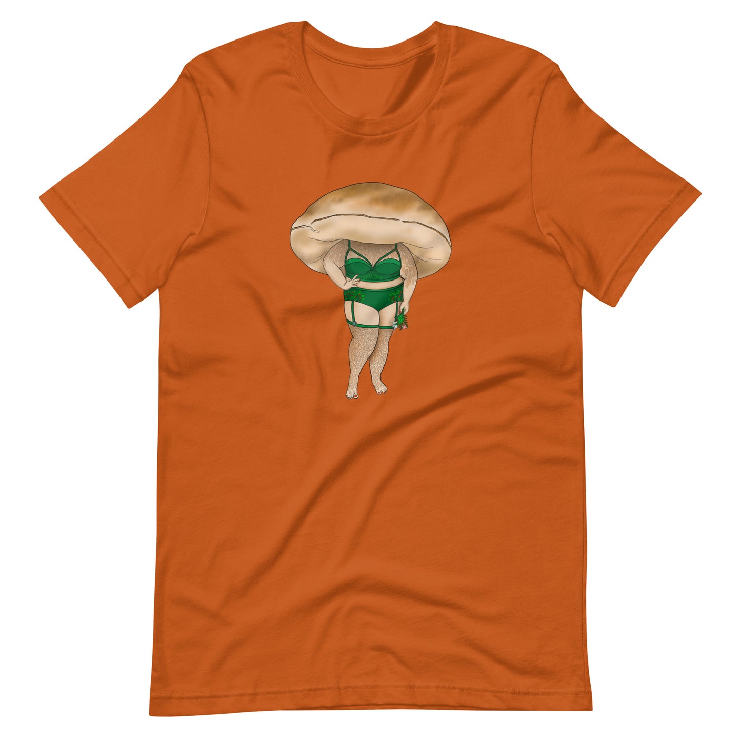 Porcini Pinup Girl | Unisex T-Shirt | Beautiful Mushroom Apparel