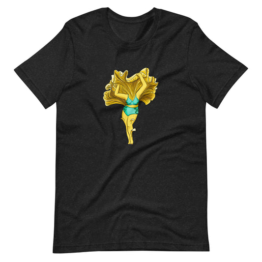 Chanterelle Pinup Girl T-Shirt | Unisex T-Shirt | Beautiful Mushroom Apparel