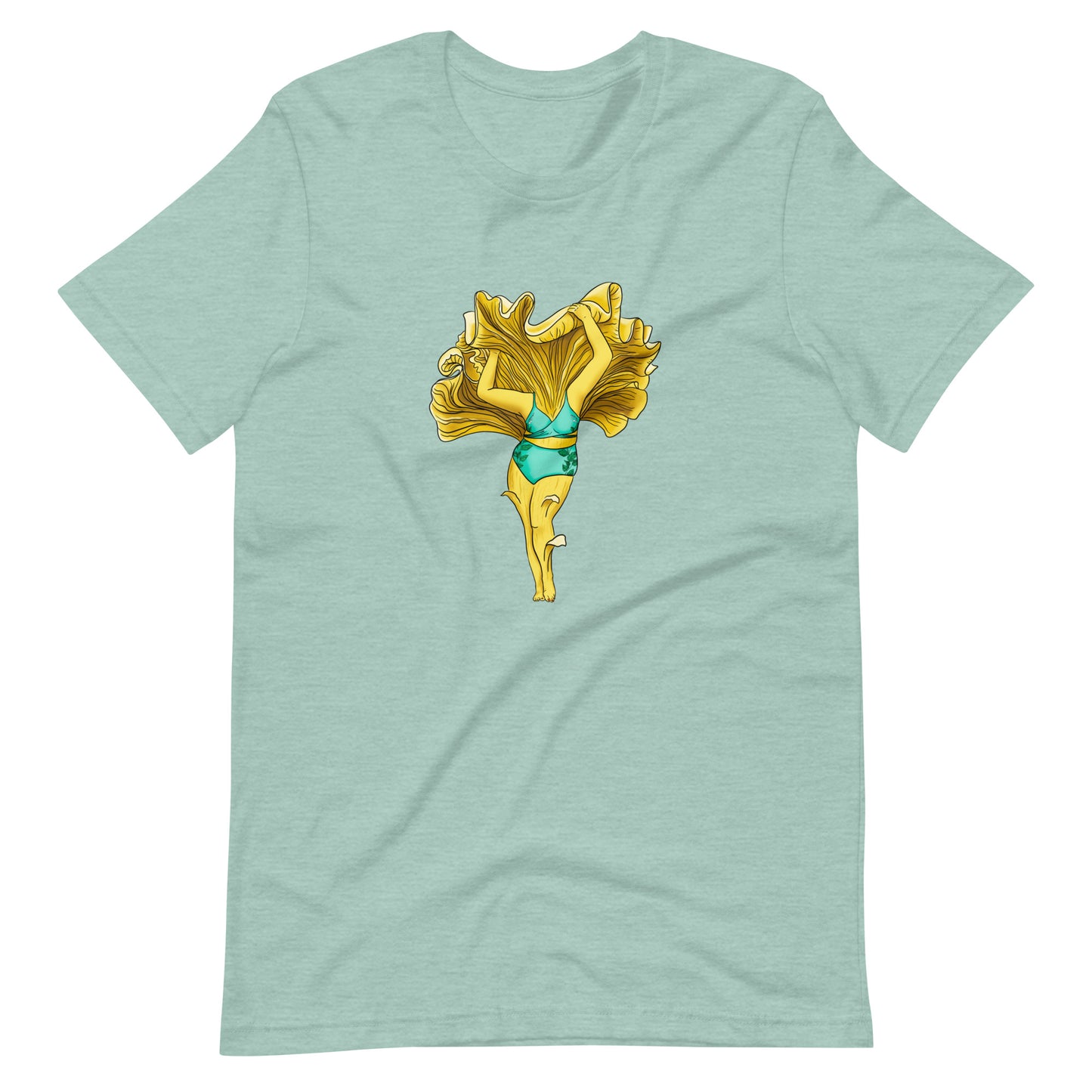 Chanterelle Pinup Girl T-Shirt | Unisex T-Shirt | Beautiful Mushroom Apparel